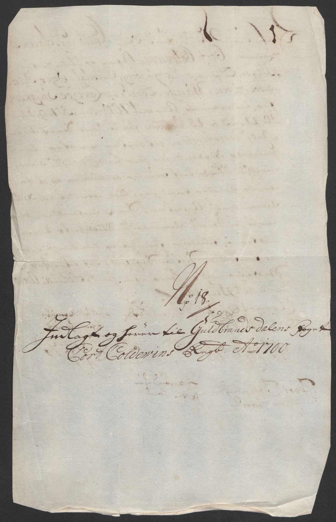 Rentekammeret inntil 1814, Reviderte regnskaper, Fogderegnskap, AV/RA-EA-4092/R17/L1173: Fogderegnskap Gudbrandsdal, 1700, p. 162