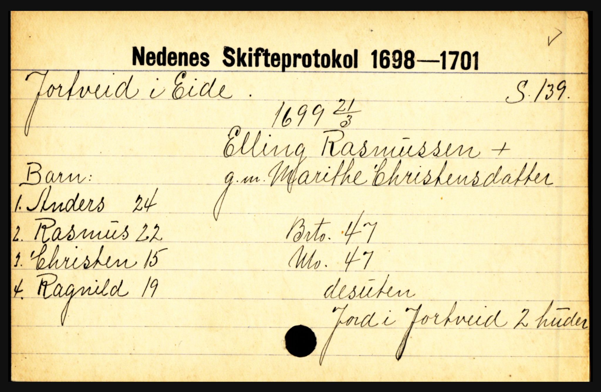 Nedenes sorenskriveri før 1824, AV/SAK-1221-0007/H, p. 14165