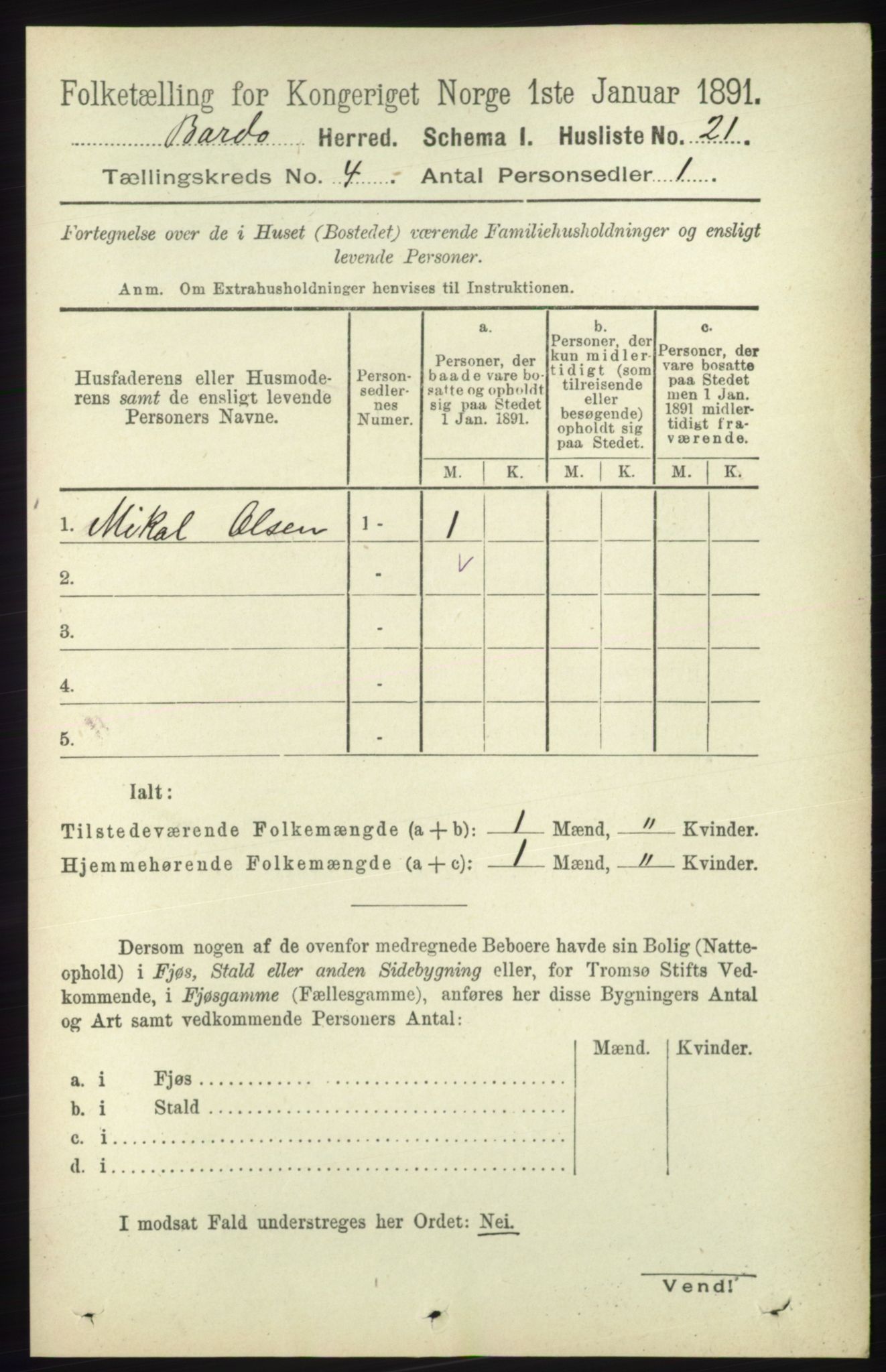 RA, 1891 census for 1922 Bardu, 1891, p. 1296