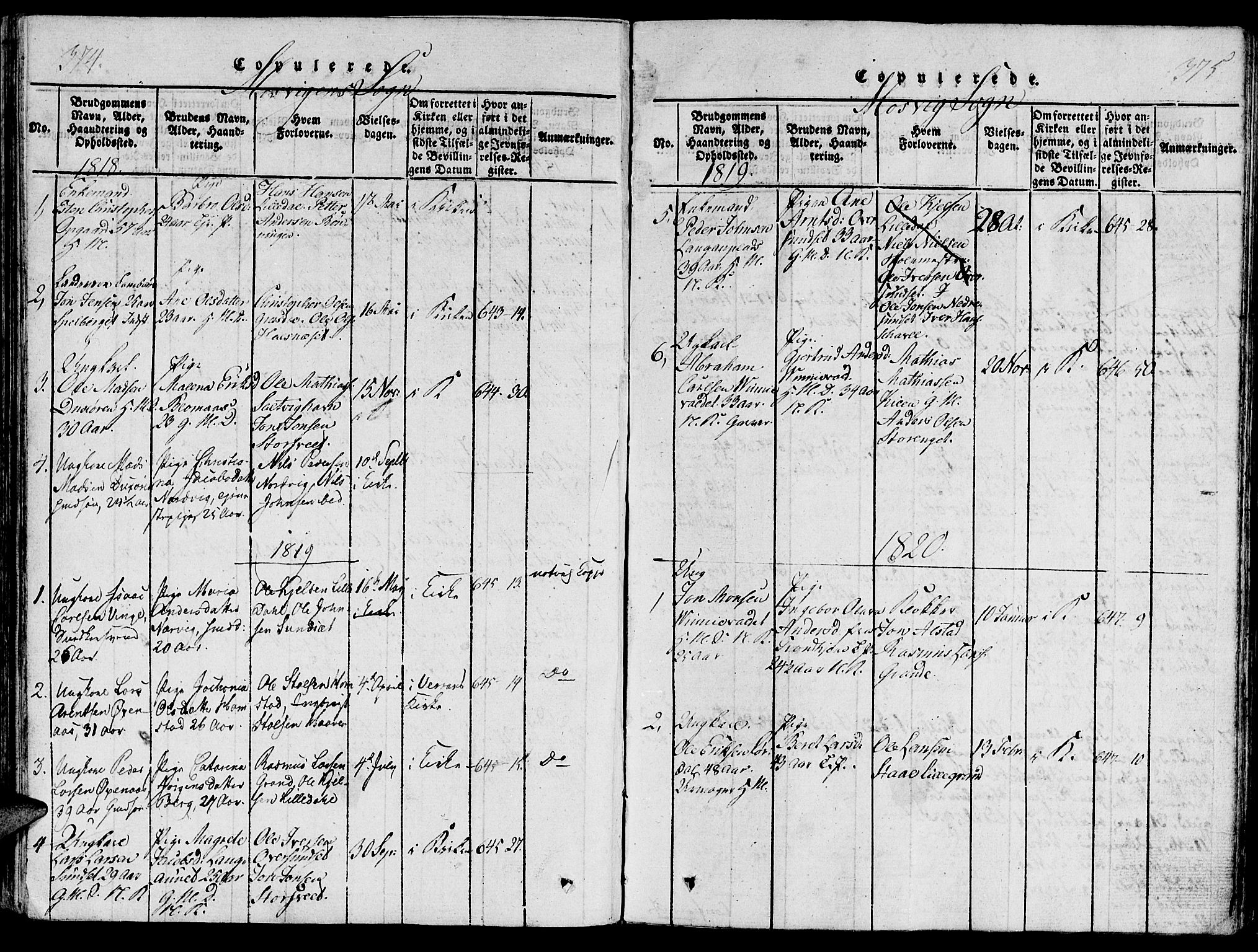 Ministerialprotokoller, klokkerbøker og fødselsregistre - Nord-Trøndelag, SAT/A-1458/733/L0322: Parish register (official) no. 733A01, 1817-1842, p. 374-375
