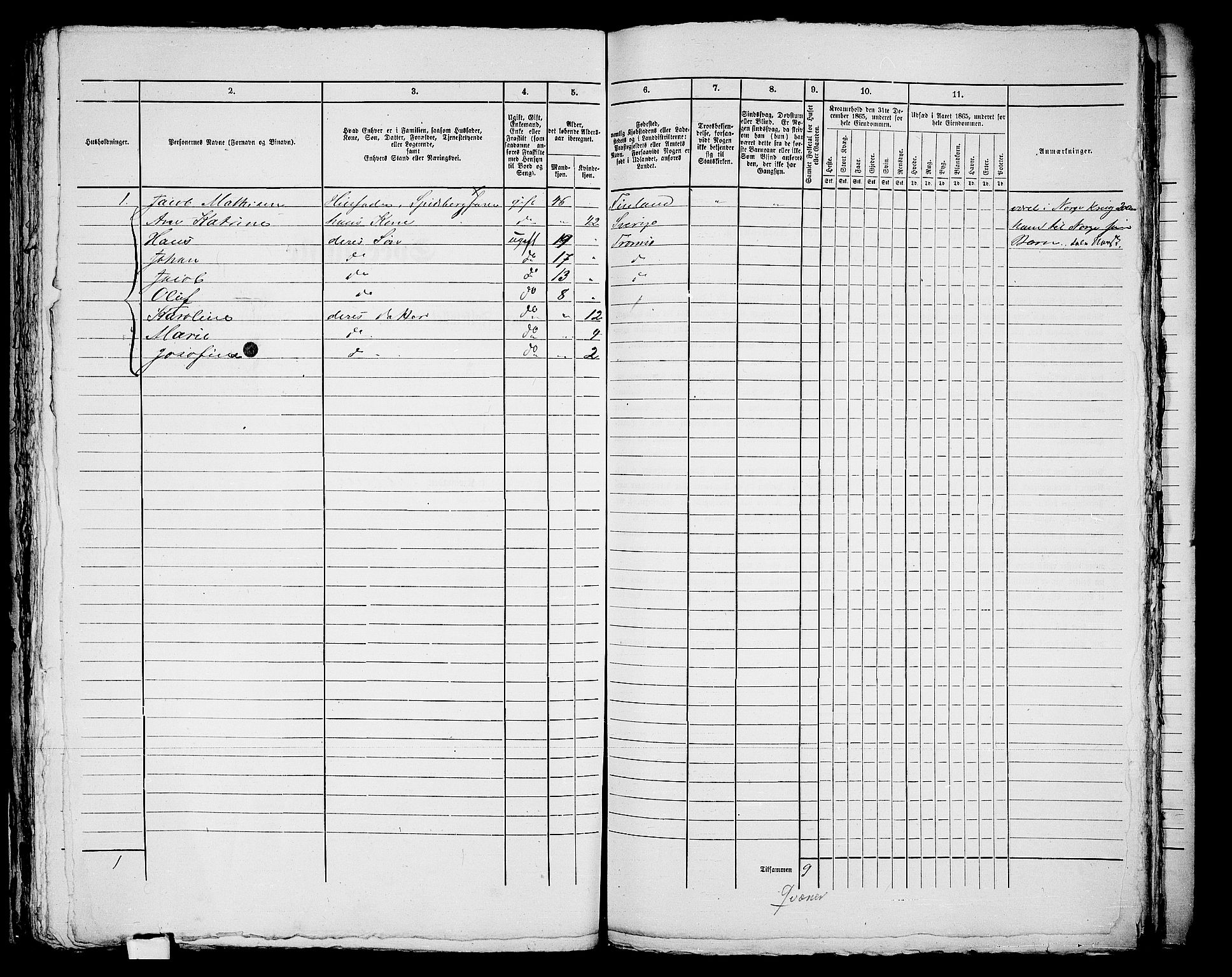 RA, 1865 census for Tromsø, 1865, p. 700