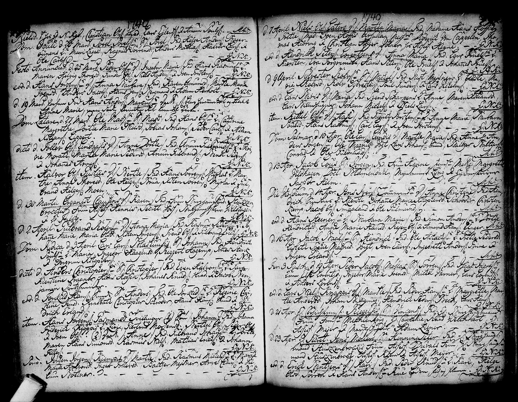 Kongsberg kirkebøker, AV/SAKO-A-22/F/Fa/L0002: Parish register (official) no. I 2, 1721-1743, p. 390-391