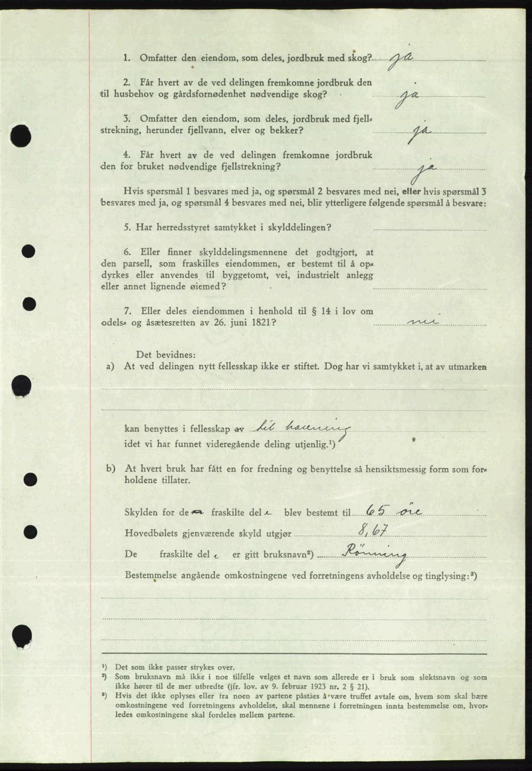 Sør-Gudbrandsdal tingrett, AV/SAH-TING-004/H/Hb/Hbd/L0015: Mortgage book no. A15, 1945-1946, Diary no: : 32/1946