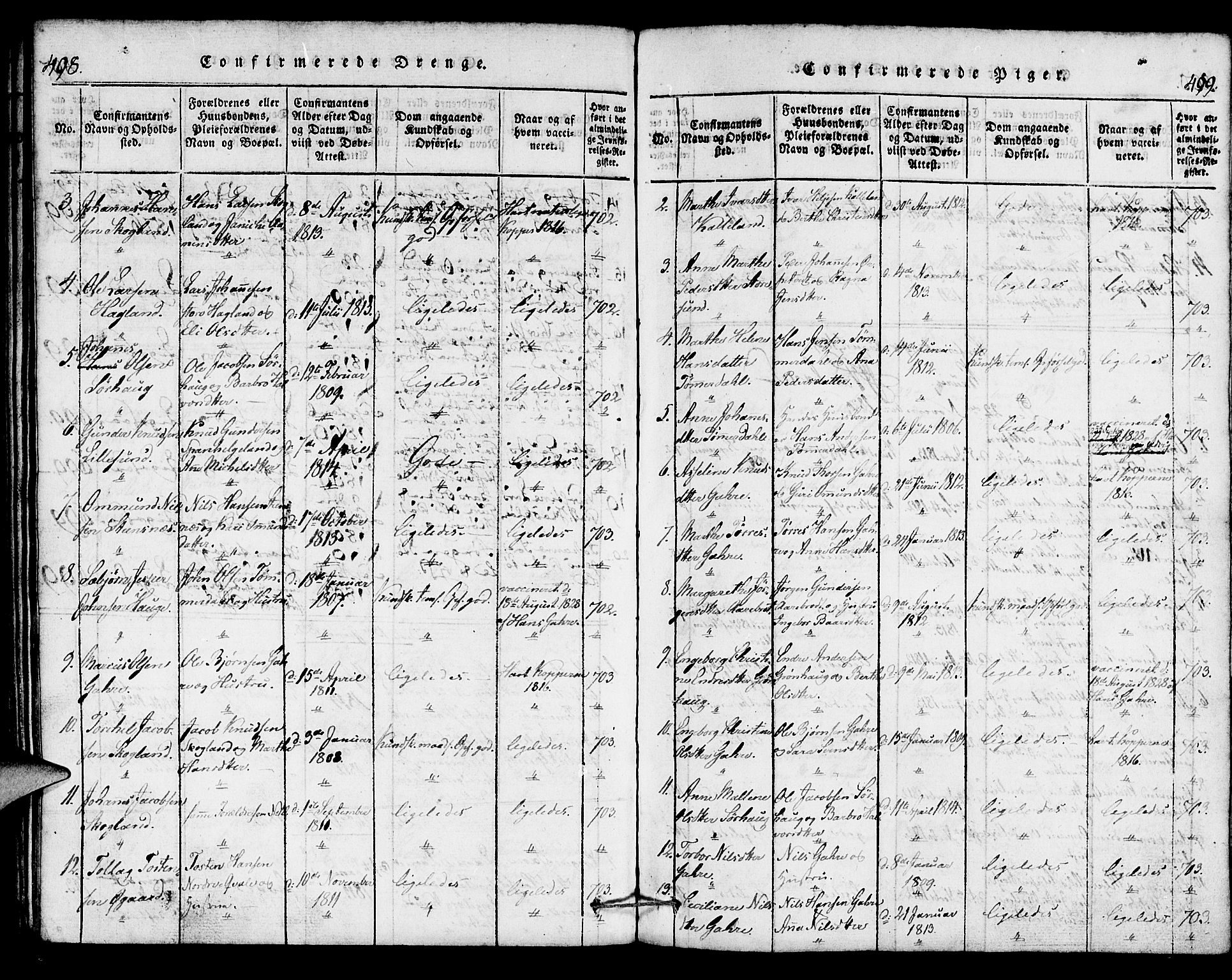 Torvastad sokneprestkontor, AV/SAST-A -101857/H/Ha/Haa/L0004: Parish register (official) no. A 4, 1817-1836, p. 498-499