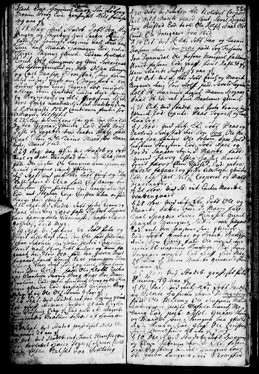 Ministerialprotokoller, klokkerbøker og fødselsregistre - Sør-Trøndelag, SAT/A-1456/646/L0603: Parish register (official) no. 646A01, 1700-1734, p. 55