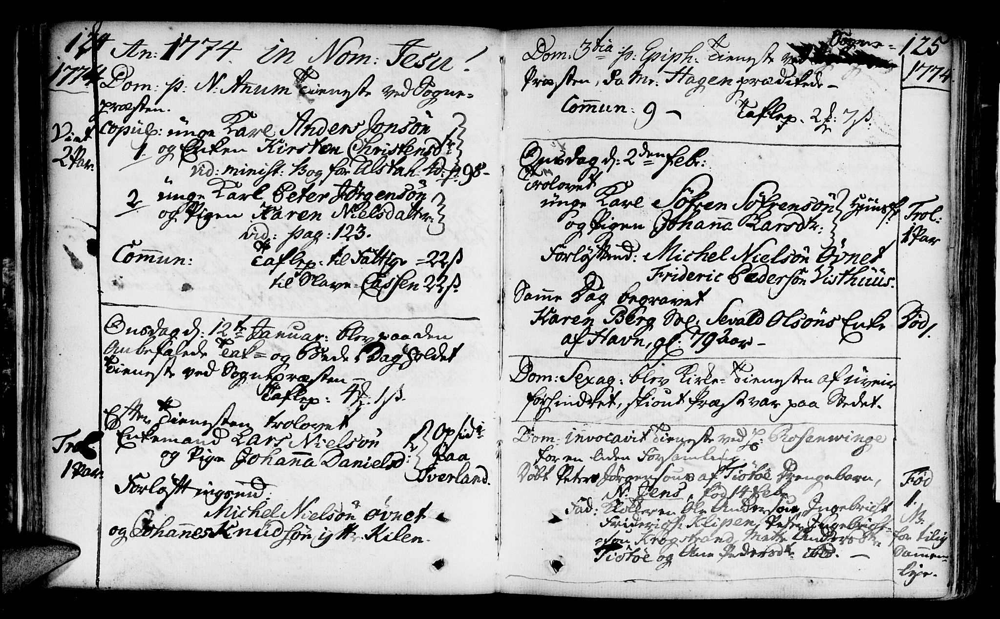 Ministerialprotokoller, klokkerbøker og fødselsregistre - Nordland, AV/SAT-A-1459/817/L0260: Parish register (official) no. 817A02 /1, 1768-1776, p. 124-125