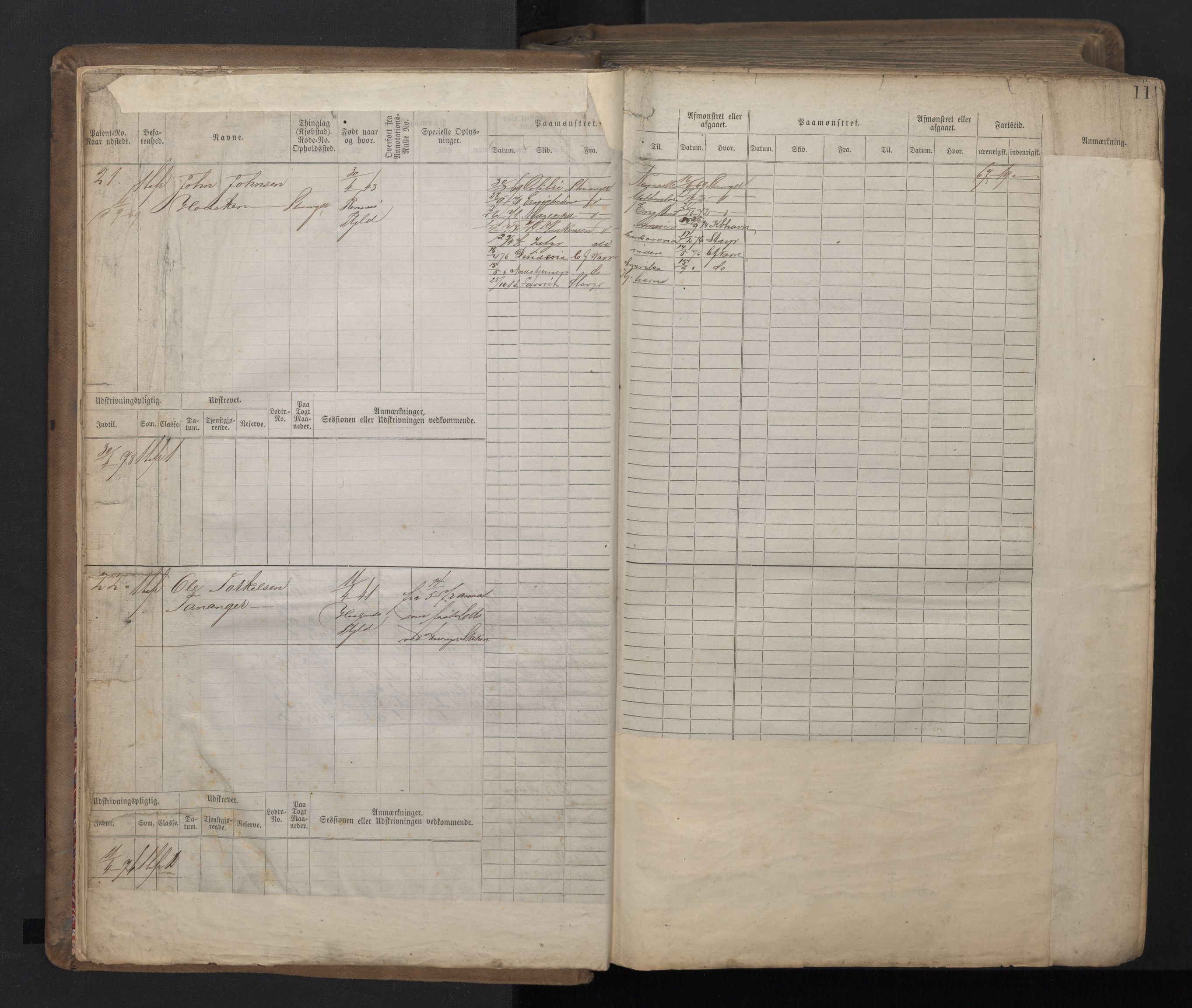 Stavanger sjømannskontor, AV/SAST-A-102006/F/Fb/Fbb/L0016: Sjøfartshovedrulle patnentnr. 1-1202 (dublett), 1869, p. 12