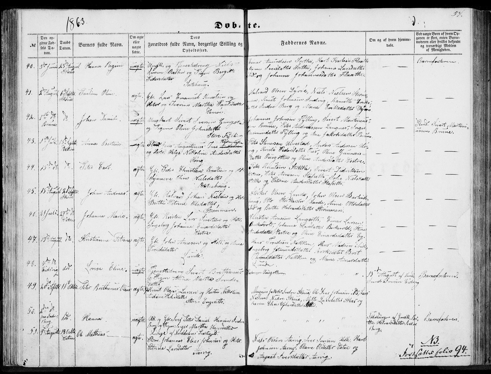 Ministerialprotokoller, klokkerbøker og fødselsregistre - Møre og Romsdal, AV/SAT-A-1454/524/L0354: Parish register (official) no. 524A06, 1857-1863, p. 54