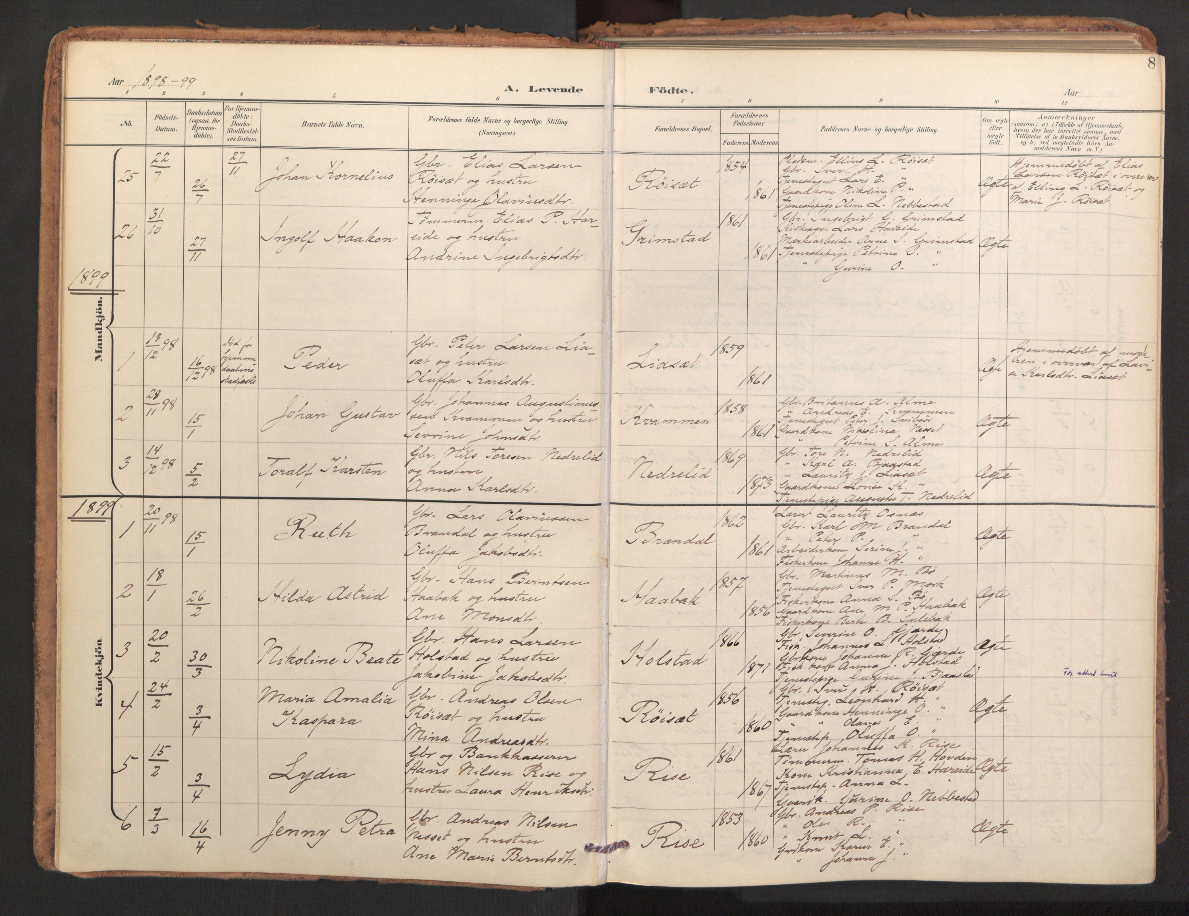 Ministerialprotokoller, klokkerbøker og fødselsregistre - Møre og Romsdal, SAT/A-1454/510/L0123: Parish register (official) no. 510A03, 1898-1922, p. 8