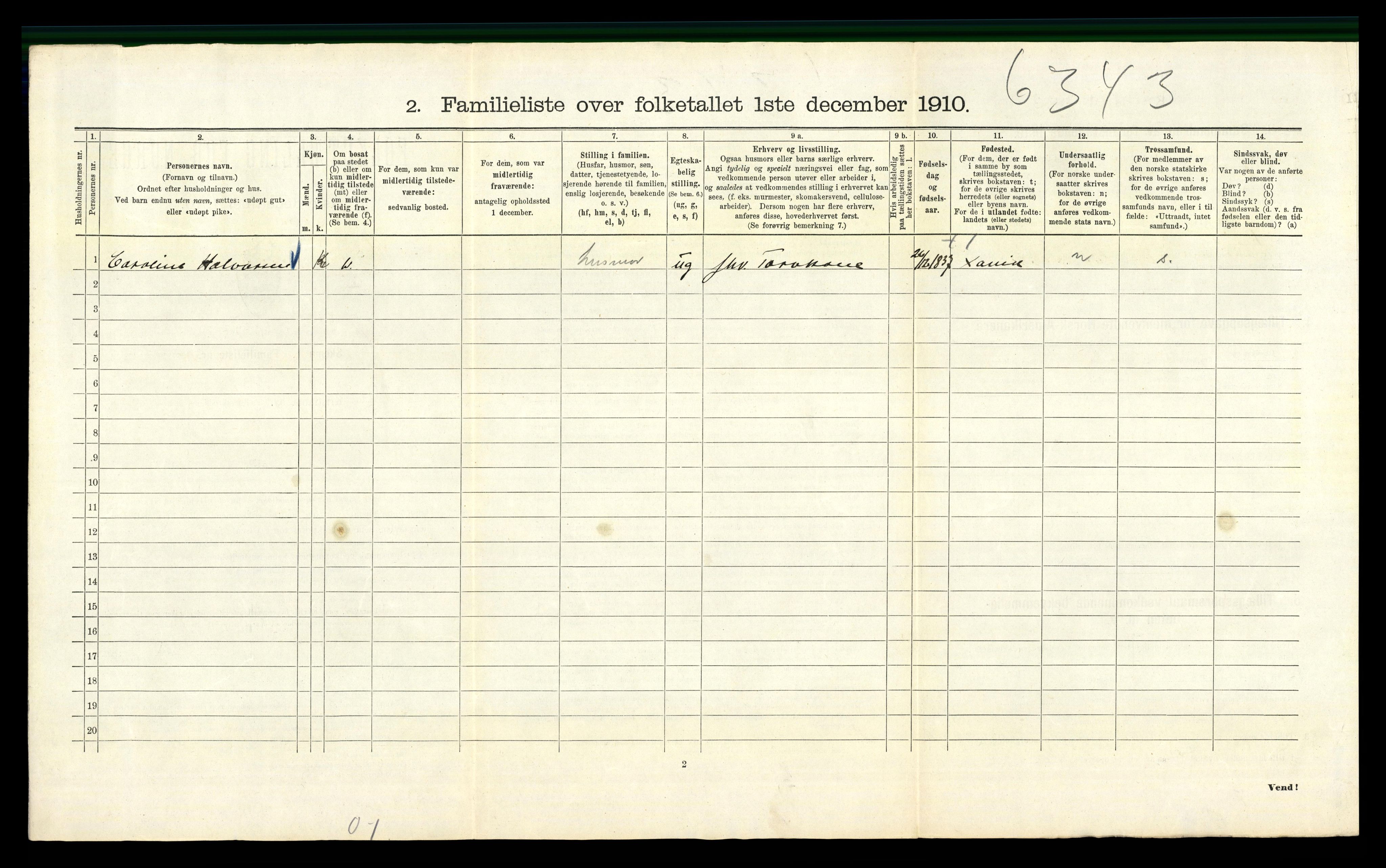 RA, 1910 census for Kristiania, 1910, p. 46098