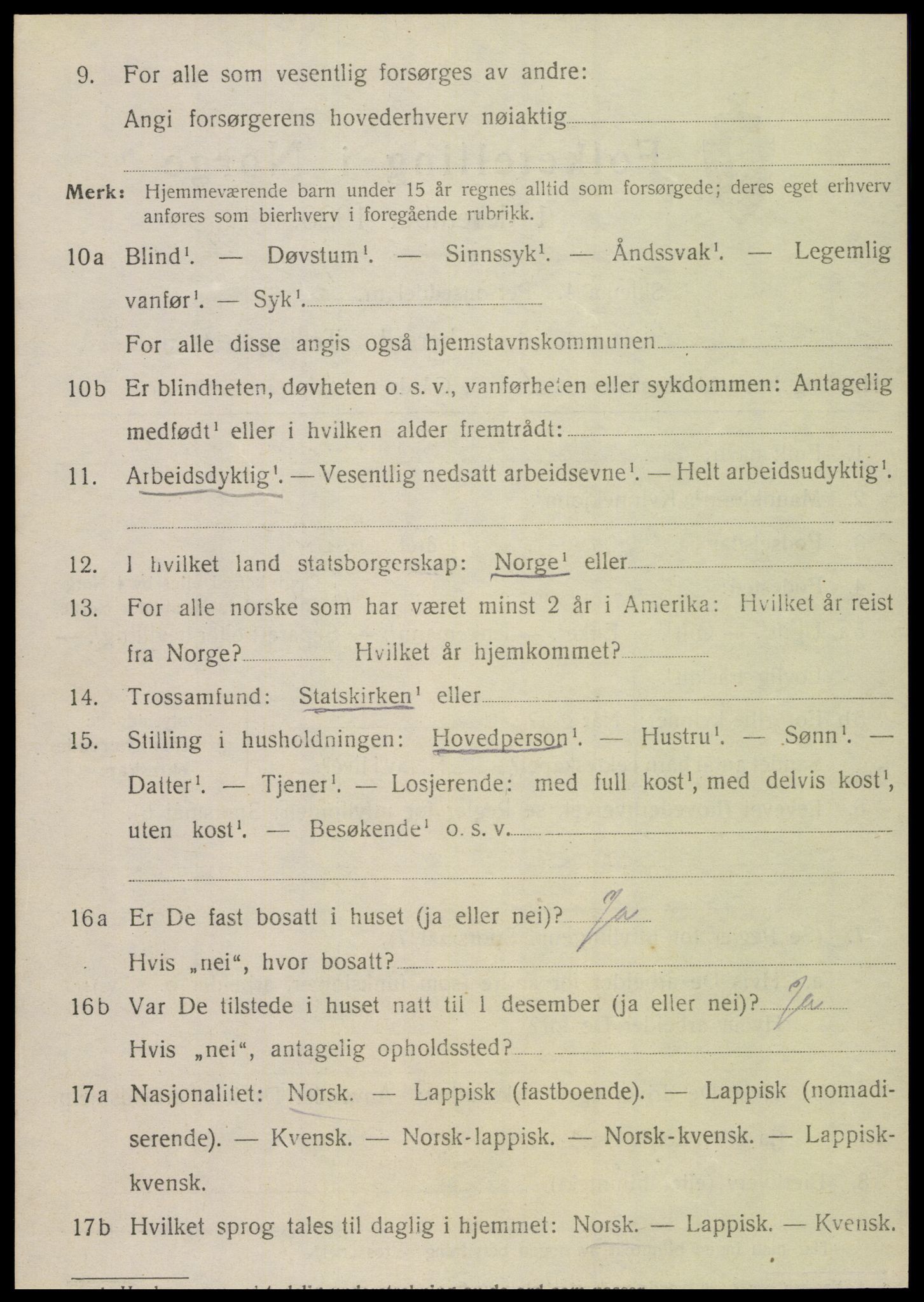 SAT, 1920 census for Hemnes, 1920, p. 5473