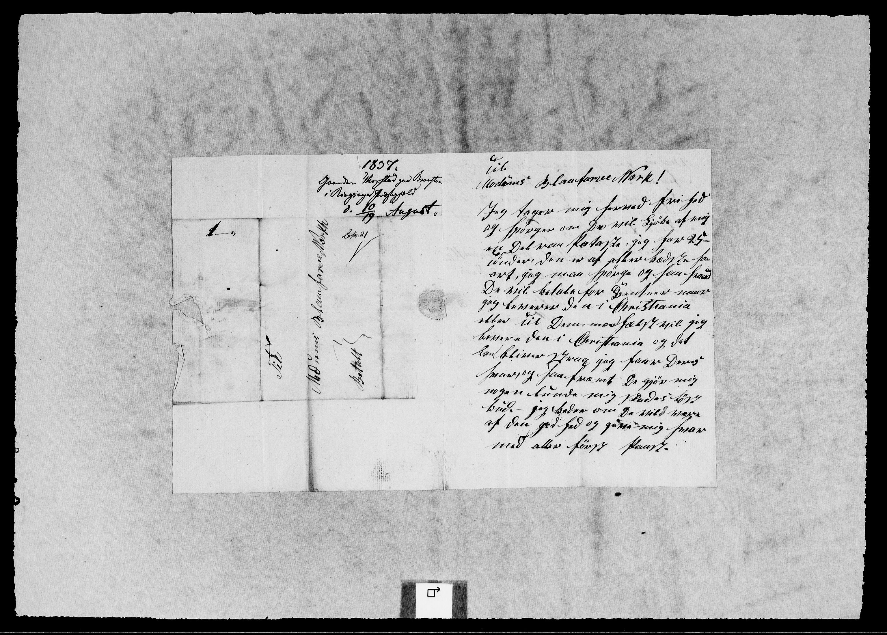 Modums Blaafarveværk, AV/RA-PA-0157/G/Gb/L0119/0001: -- / Innkomne brev A - G, 1837-1838, p. 5