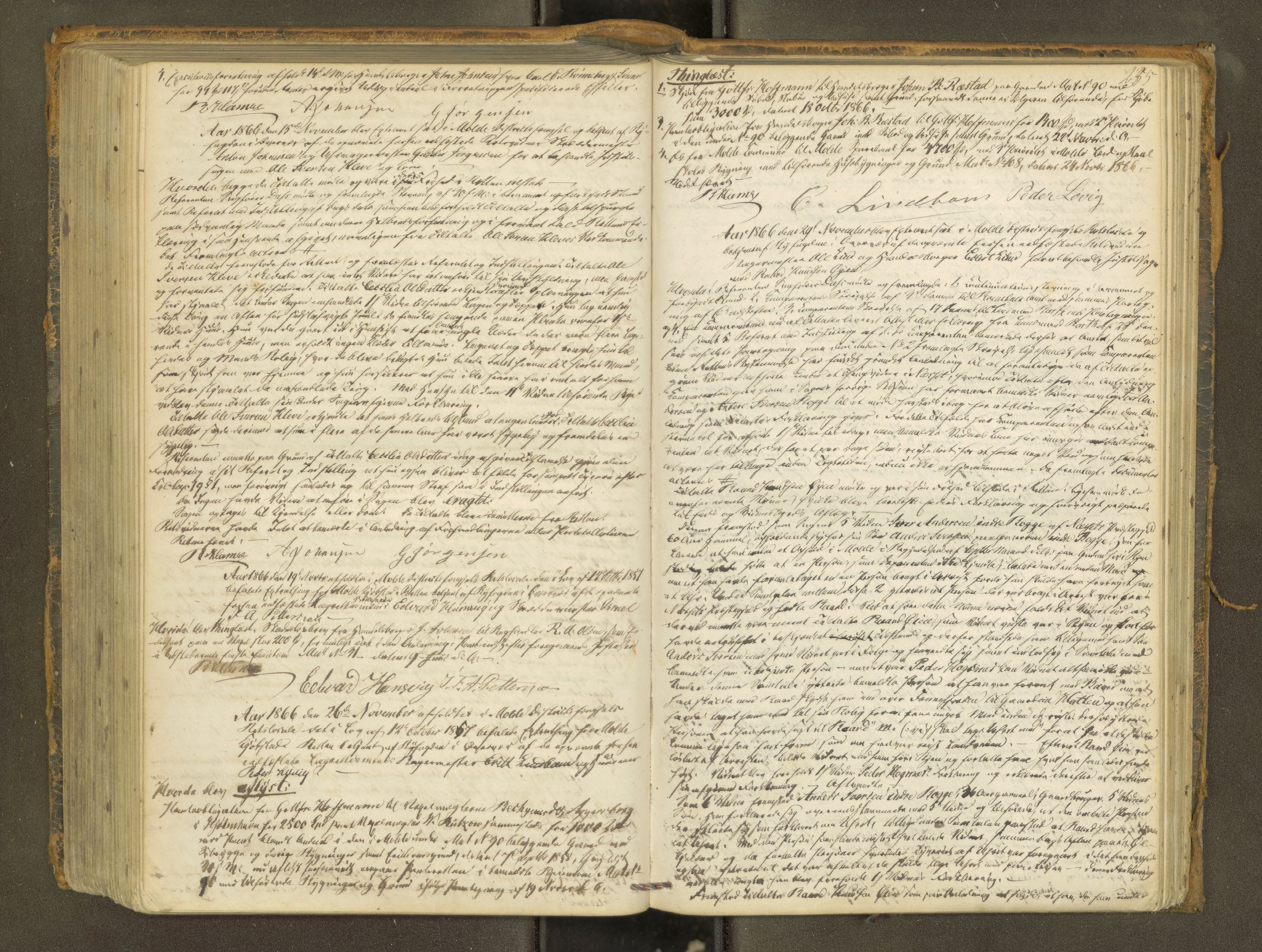 Molde byfogd, AV/SAT-A-0025/1/1A/L0010: Justisprotokoll, 1863-1869, p. 234b-235a