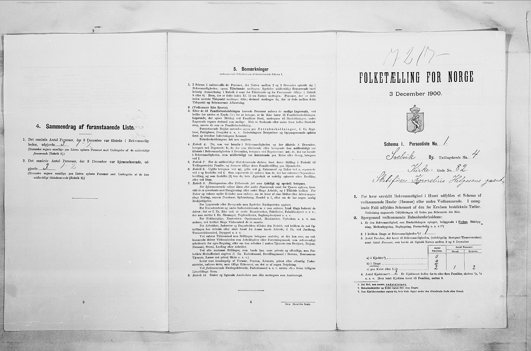 RA, 1900 census for Svelvik, 1900, p. 64