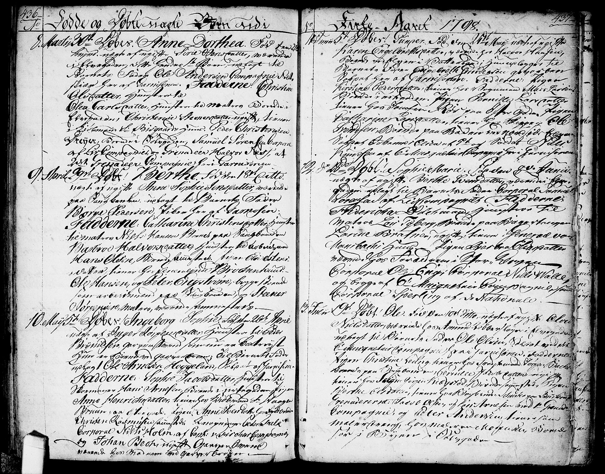 Halden prestekontor Kirkebøker, AV/SAO-A-10909/F/Fa/L0002: Parish register (official) no. I 2, 1792-1812, p. 436-437