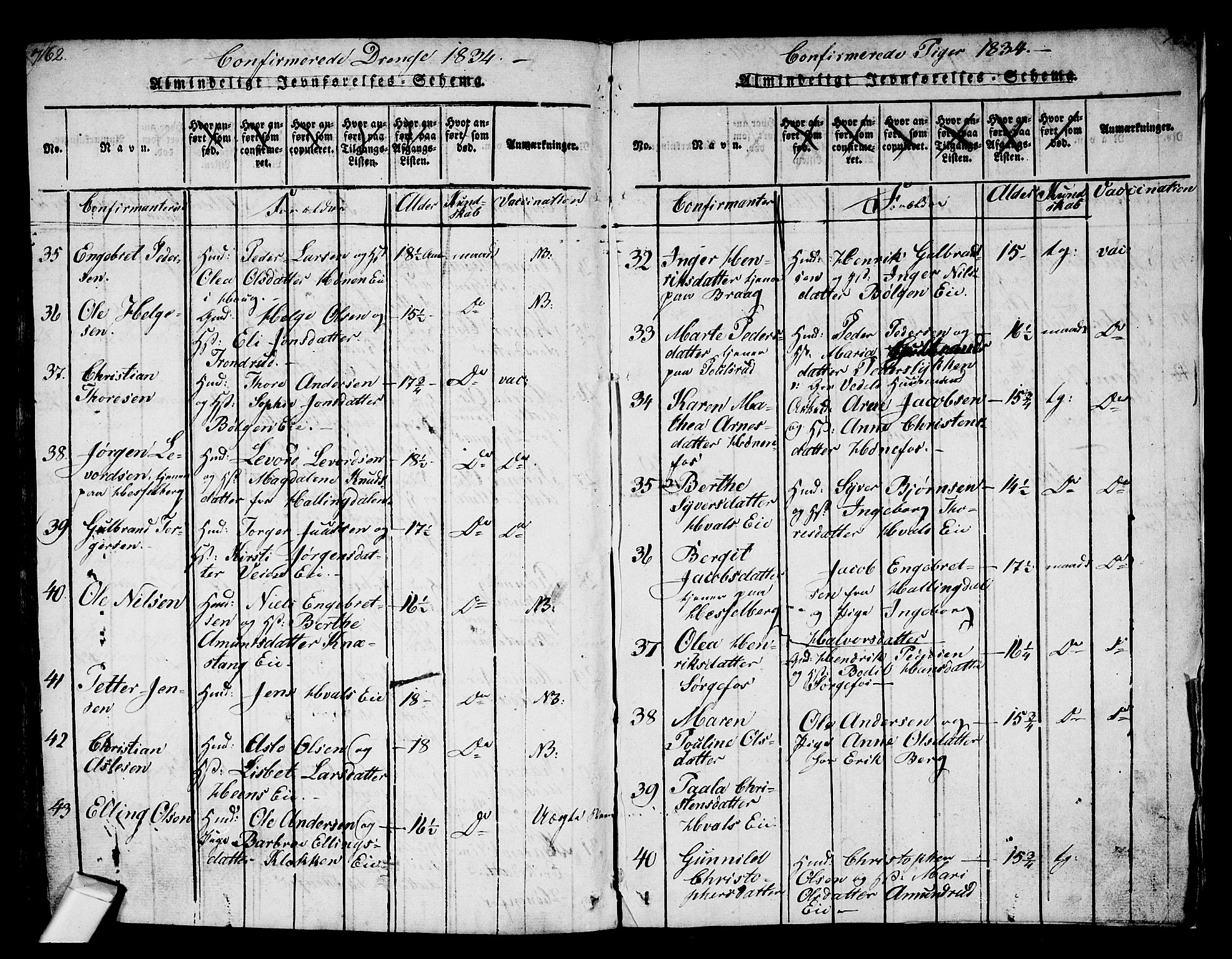 Norderhov kirkebøker, SAKO/A-237/G/Ga/L0002: Parish register (copy) no. I 2, 1814-1867, p. 762-763