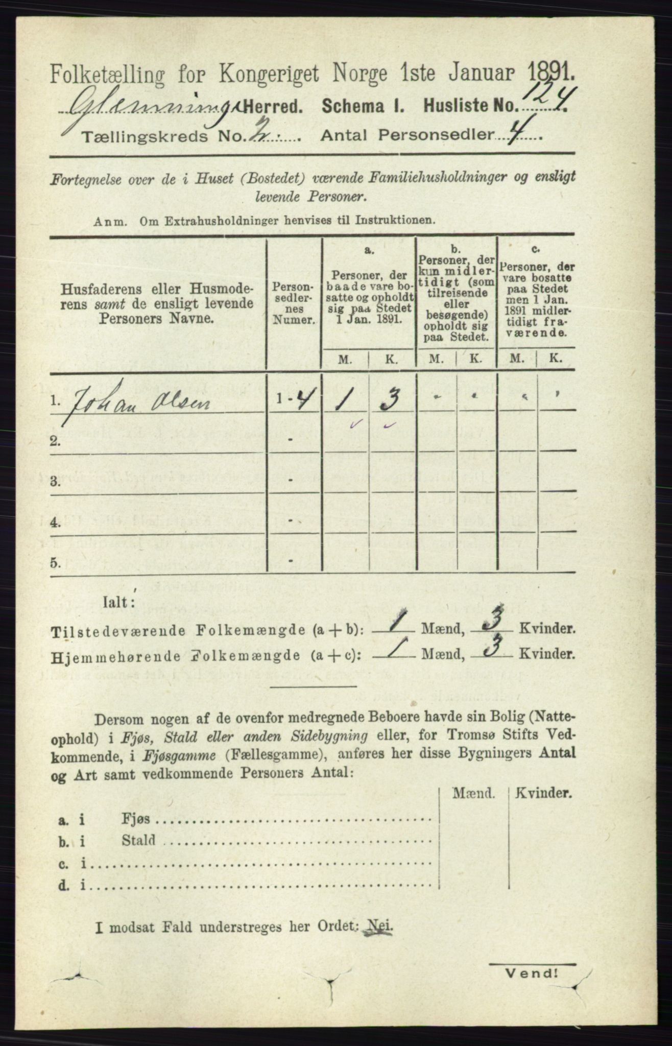 RA, 1891 census for 0132 Glemmen, 1891, p. 538