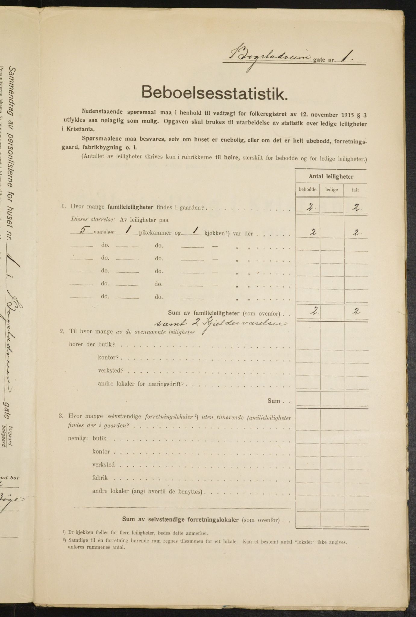 OBA, Municipal Census 1916 for Kristiania, 1916, p. 6865