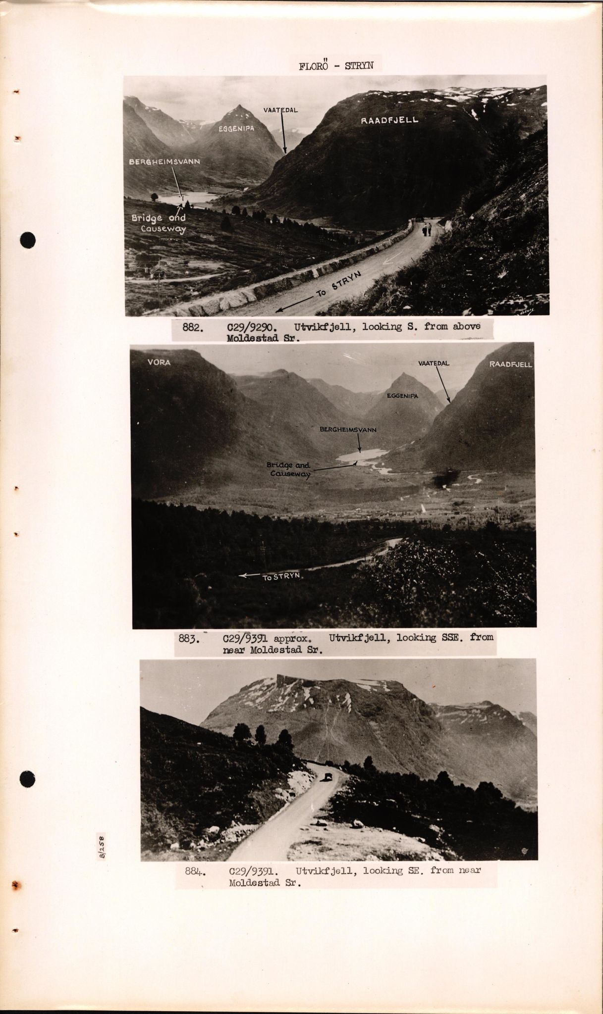 Forsvaret, Forsvarets overkommando II, AV/RA-RAFA-3915/D/Dd/L0018: Sør-Norge, veier, 1943-1945, p. 706