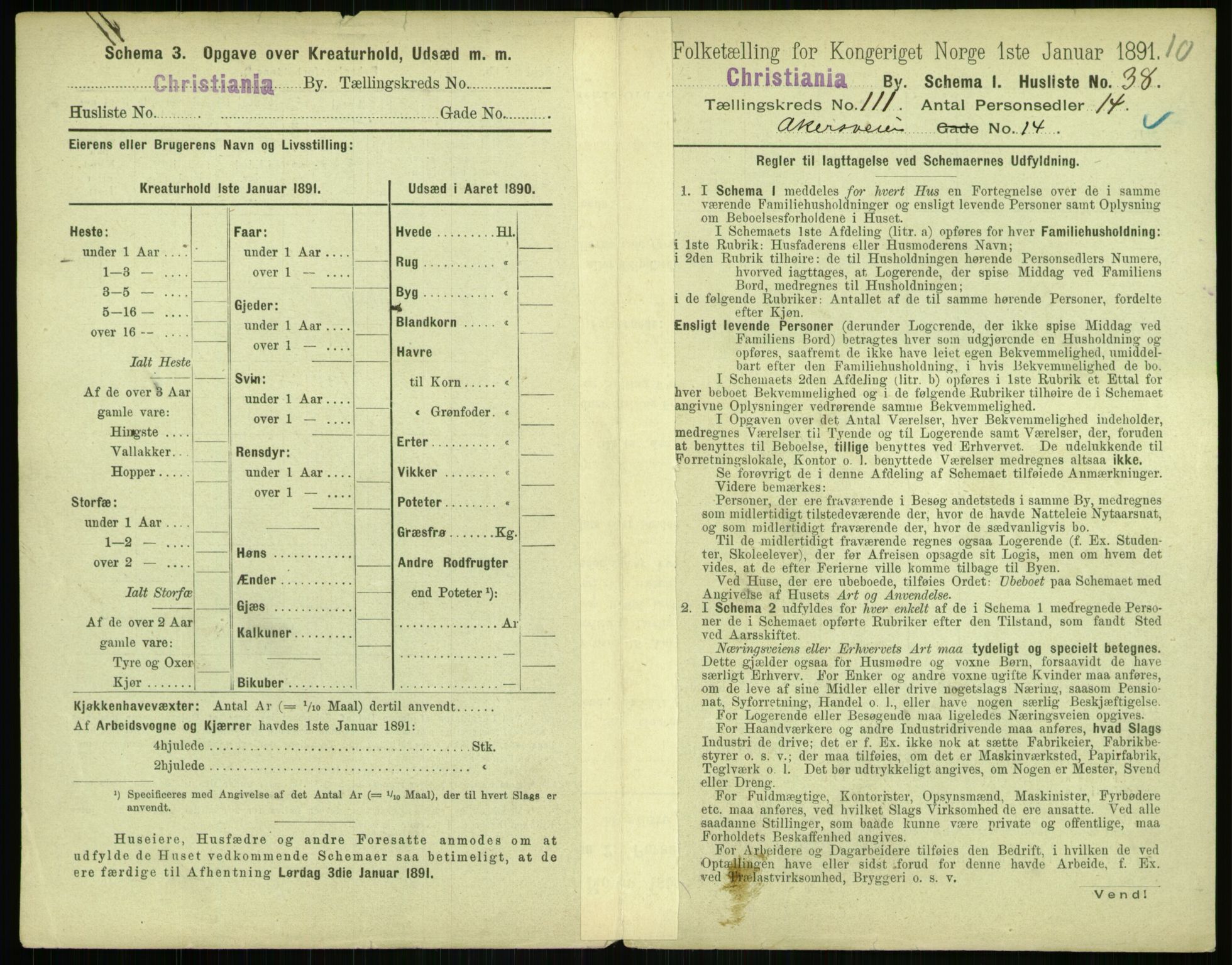 RA, 1891 census for 0301 Kristiania, 1891, p. 57912