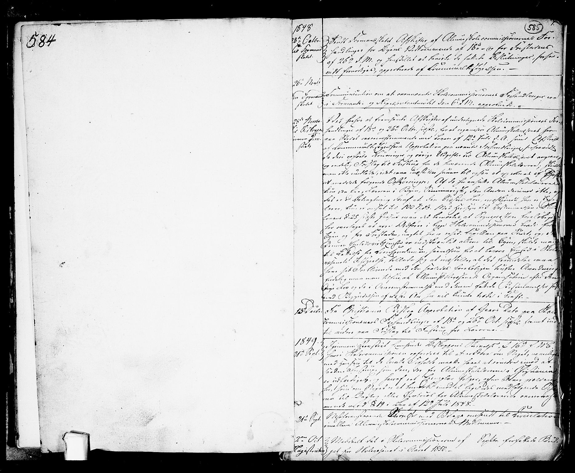 Fredrikstad prestekontor Kirkebøker, AV/SAO-A-11082/F/Fa/L0003: Parish register (official) no. 3, 1805-1816, p. 584-585