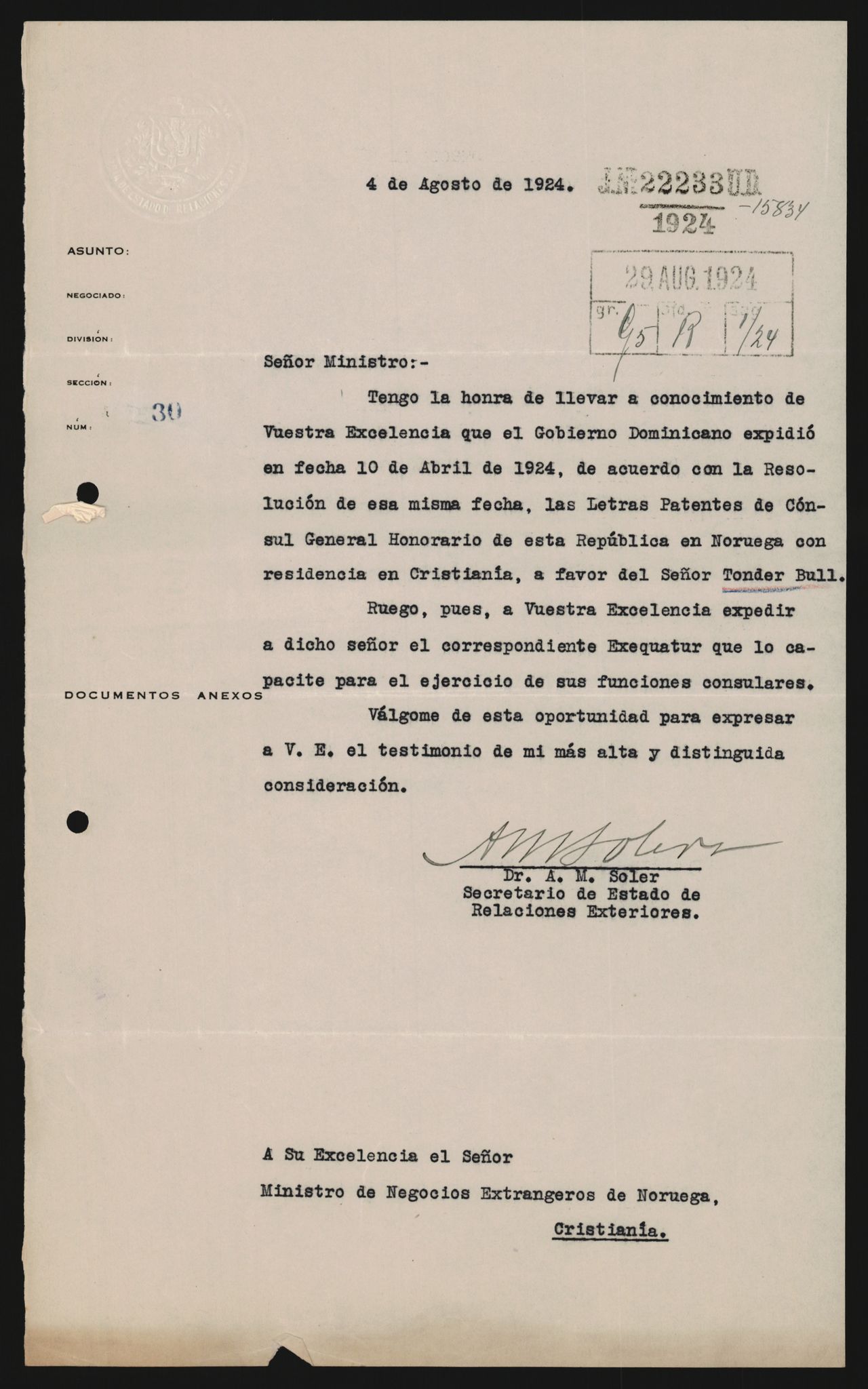 Utenriksdepartementet, AV/RA-S-2259, 1924, p. 9