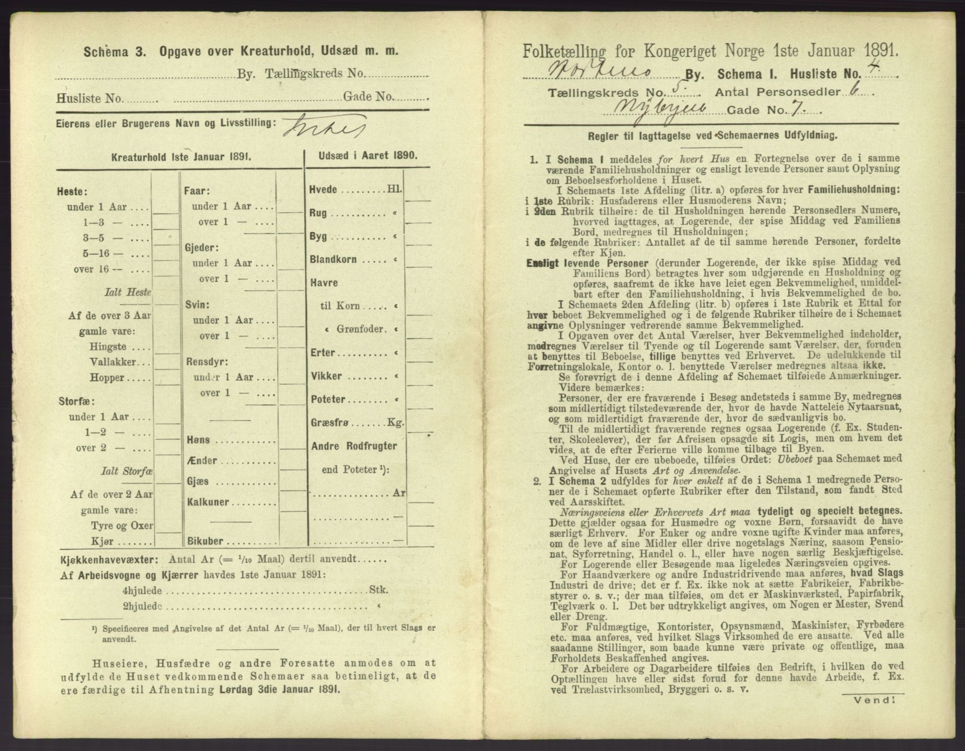 RA, 1891 census for 0703 Horten, 1891, p. 471