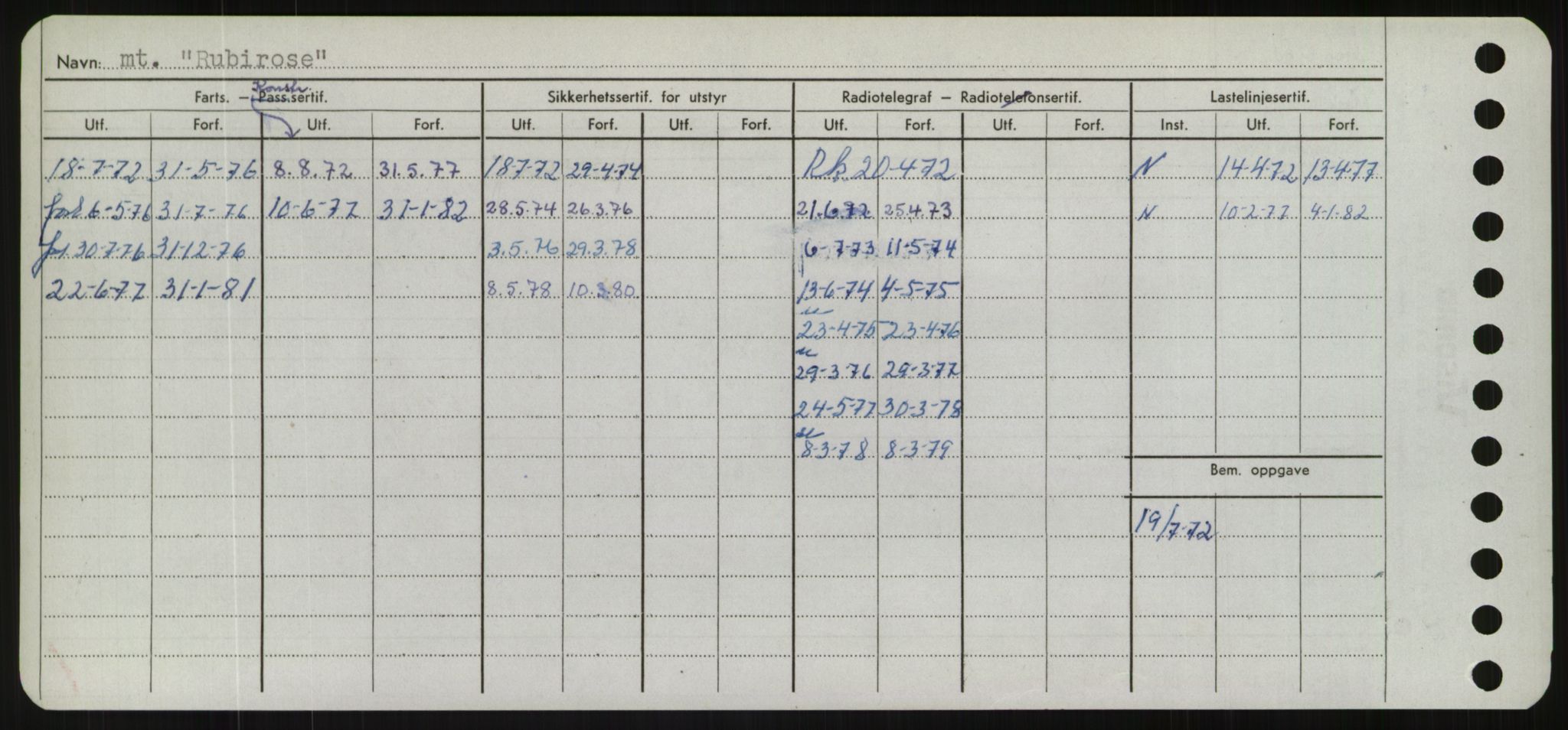 Sjøfartsdirektoratet med forløpere, Skipsmålingen, AV/RA-S-1627/H/Hd/L0031: Fartøy, Rju-Sam, p. 274