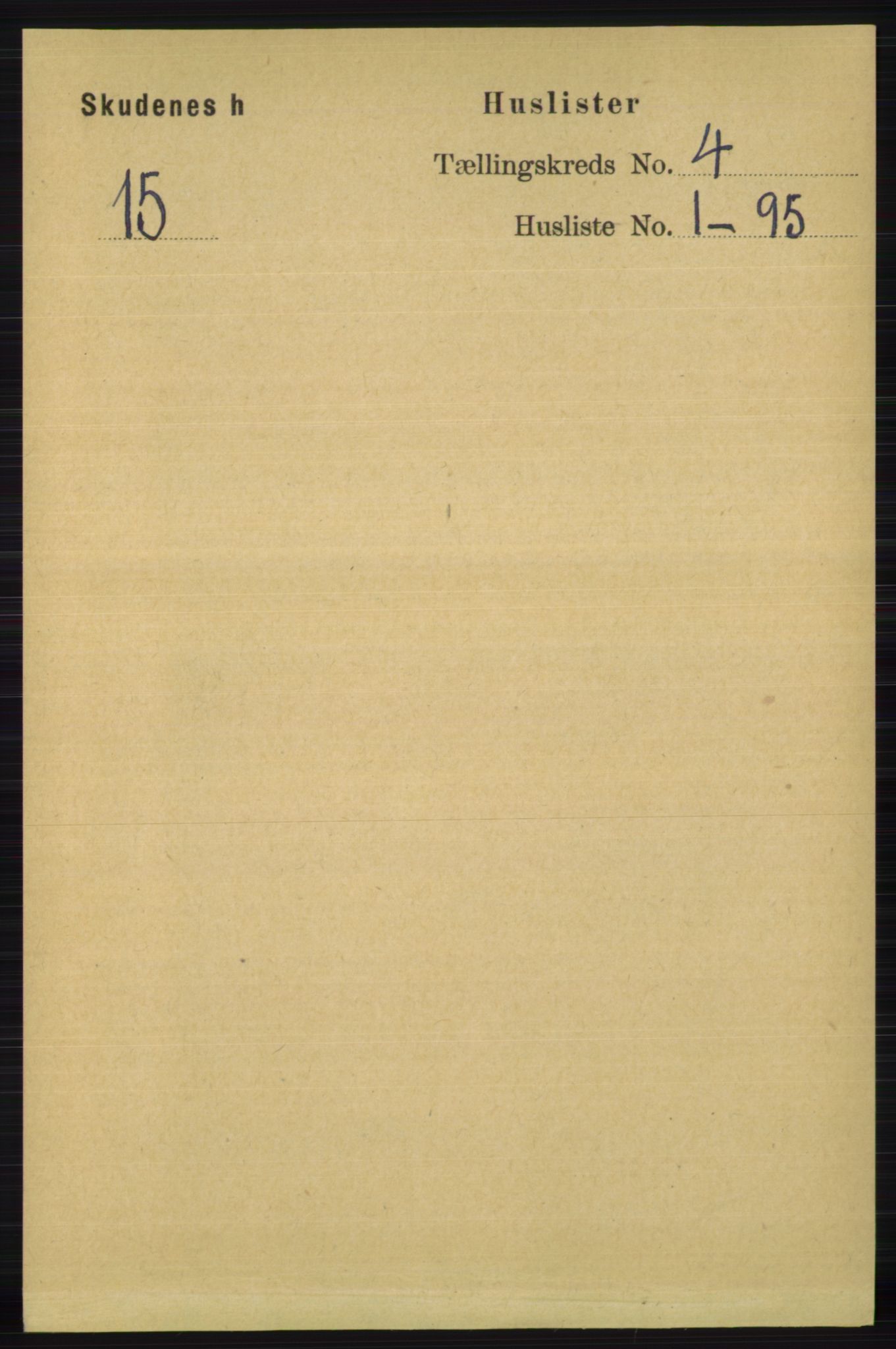 RA, 1891 census for 1150 Skudenes, 1891, p. 1772