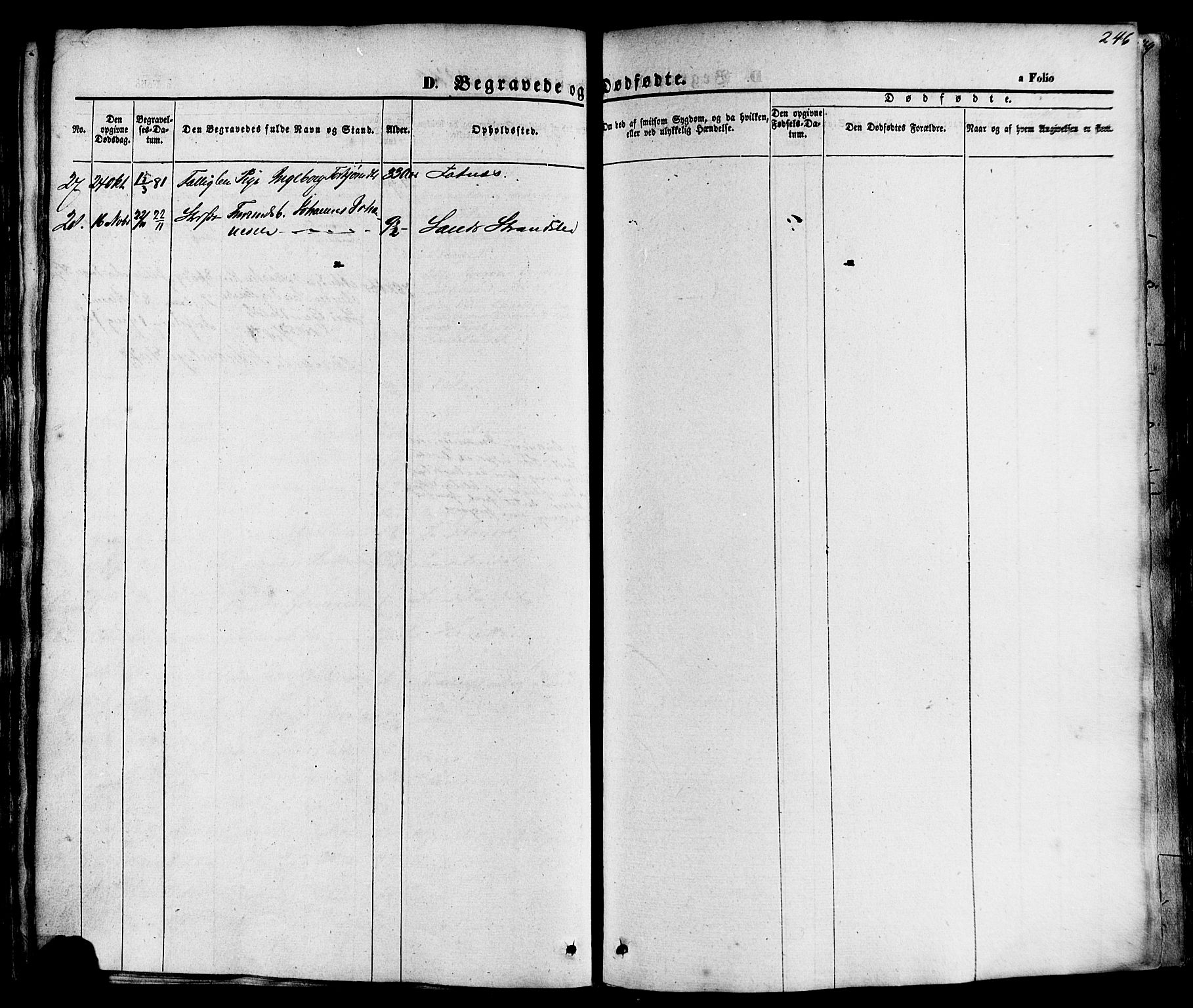 Sand sokneprestkontor, AV/SAST-A-101848/01/III/L0003: Parish register (official) no. A 3, 1854-1879, p. 246