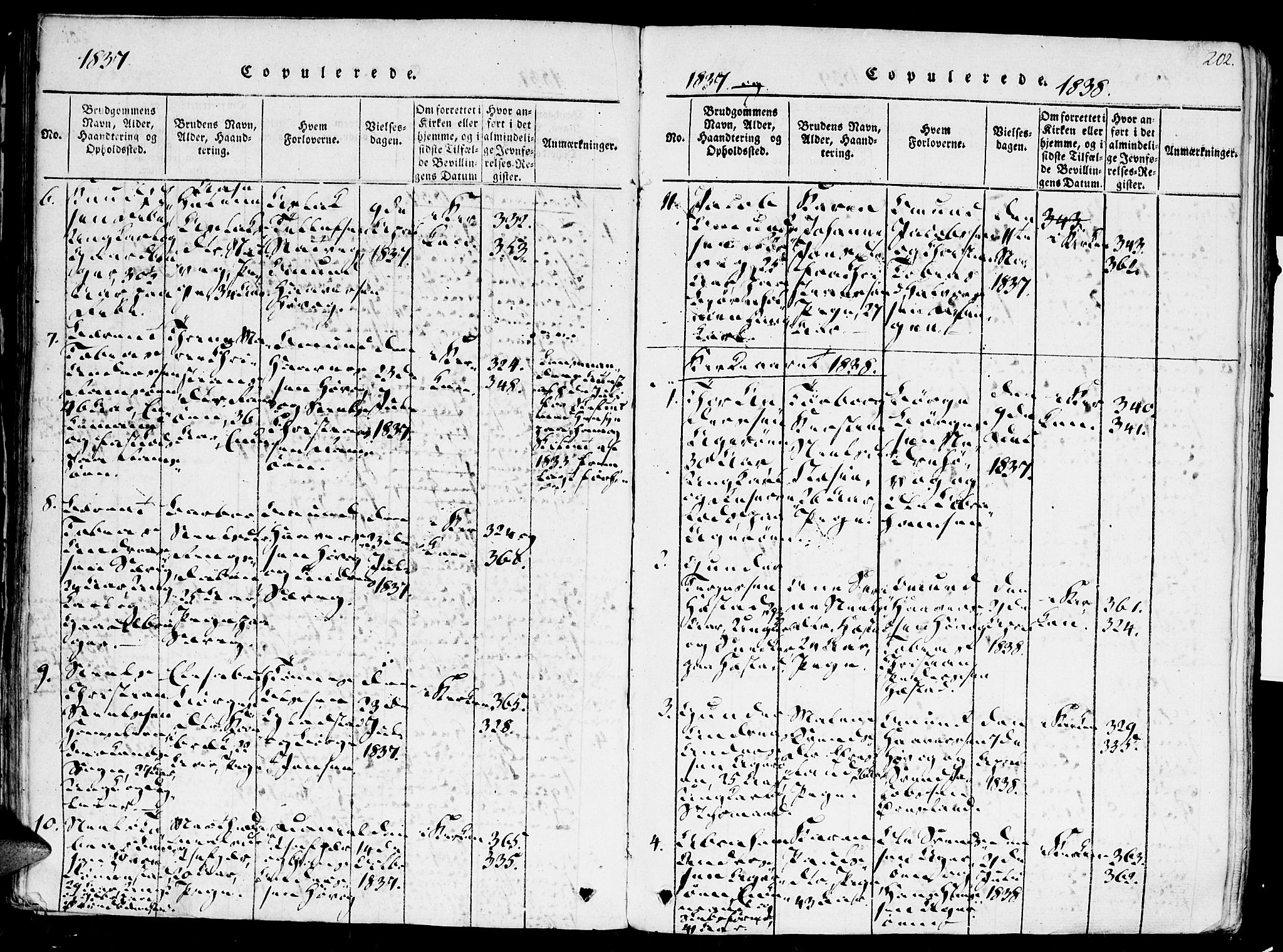 Høvåg sokneprestkontor, SAK/1111-0025/F/Fa/L0001: Parish register (official) no. A 1, 1816-1843, p. 202