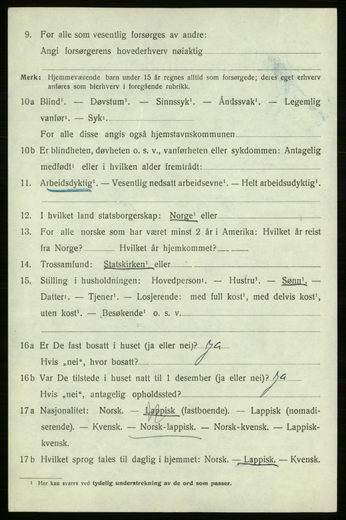 SATØ, 1920 census for , 1920, p. 941