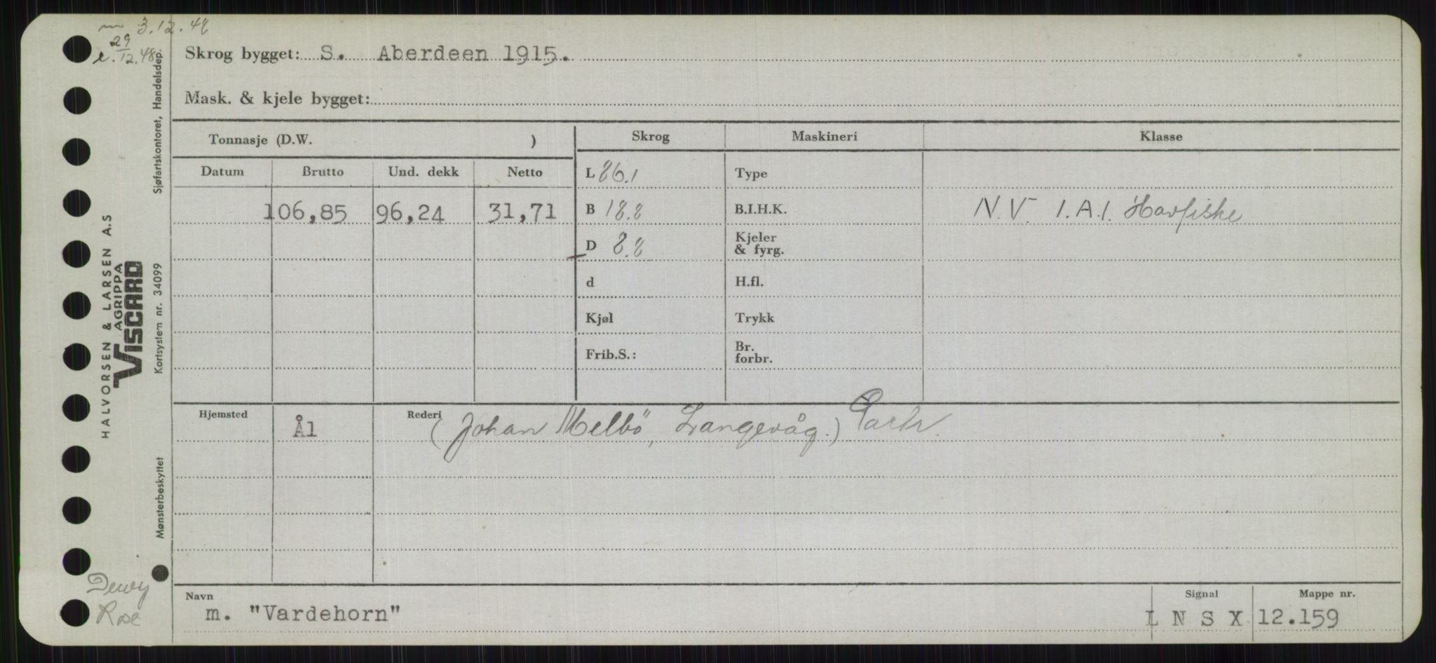 Sjøfartsdirektoratet med forløpere, Skipsmålingen, RA/S-1627/H/Hb/L0005: Fartøy, T-Å, p. 273