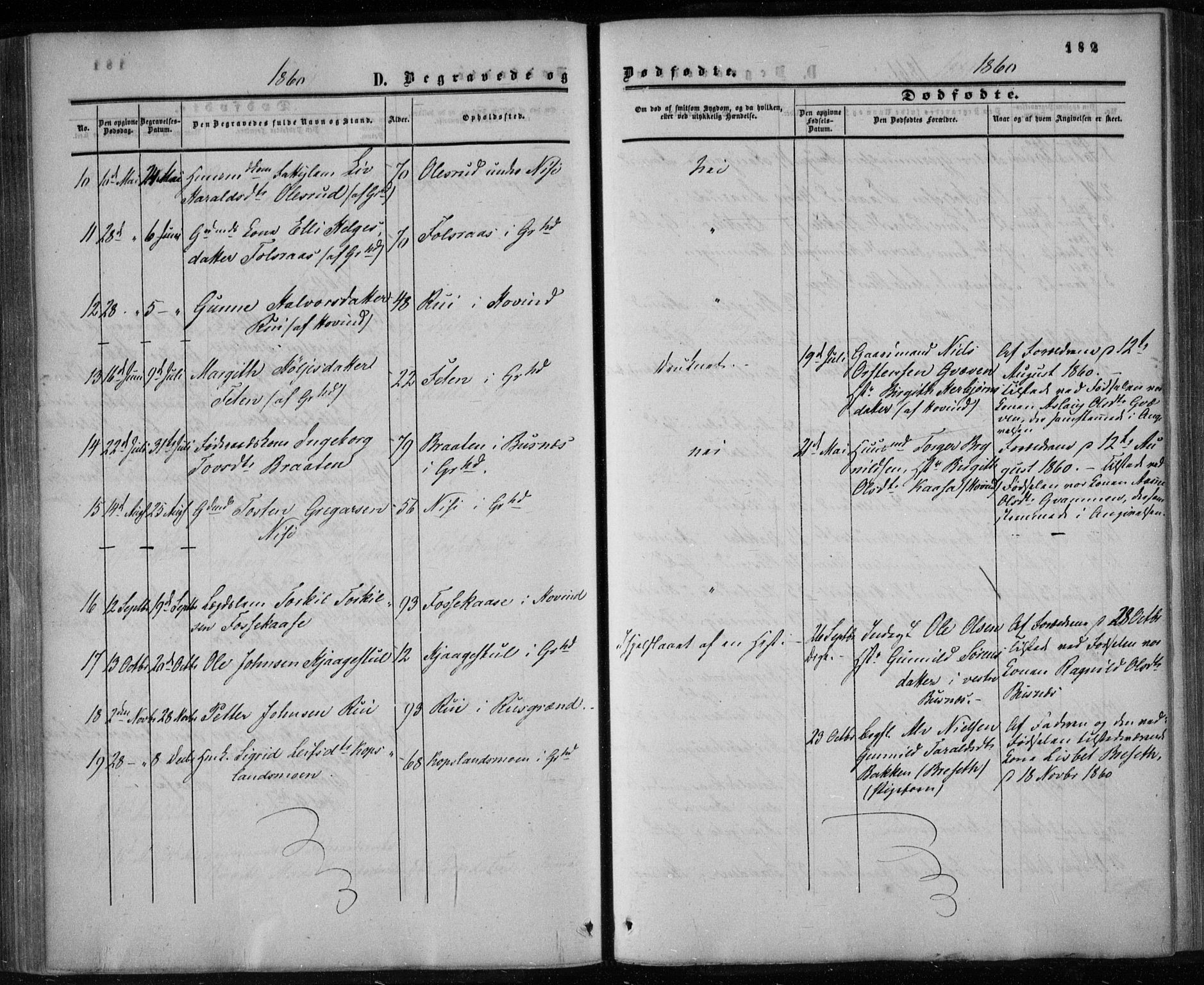 Gransherad kirkebøker, AV/SAKO-A-267/F/Fa/L0003: Parish register (official) no. I 3, 1859-1870, p. 182