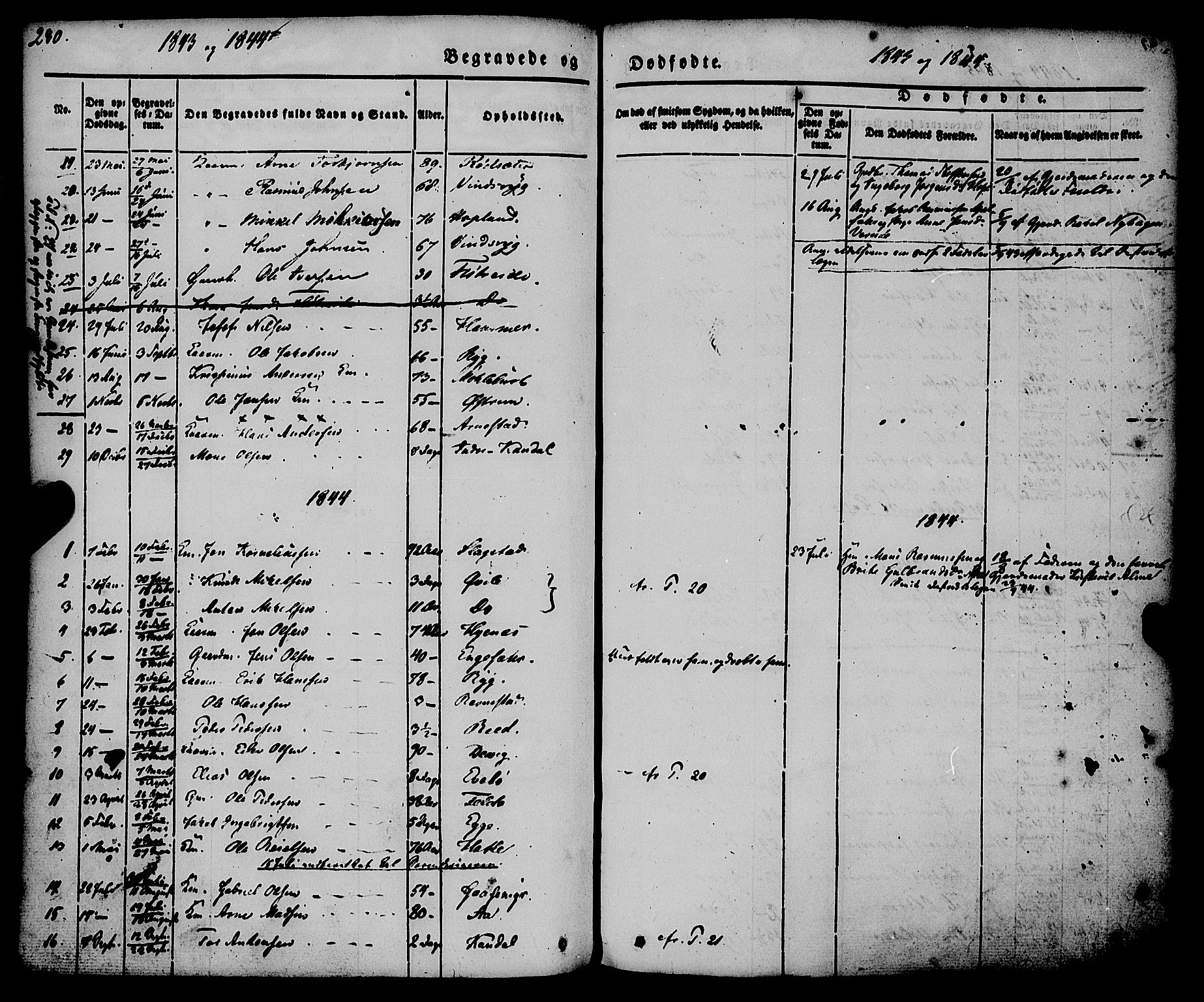 Gloppen sokneprestembete, AV/SAB-A-80101/H/Haa/Haaa/L0008: Parish register (official) no. A 8, 1837-1855, p. 280