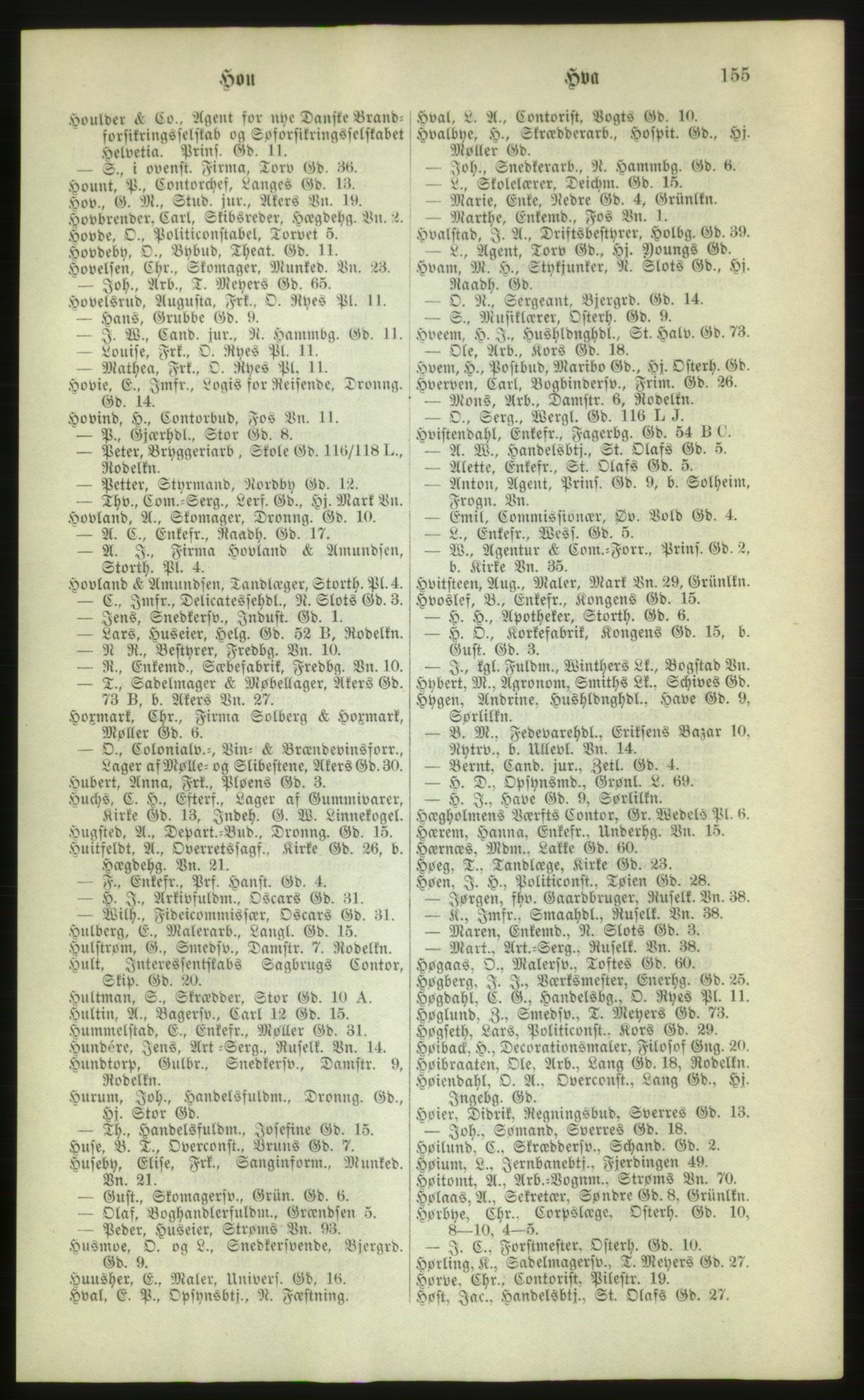 Kristiania/Oslo adressebok, PUBL/-, 1880, p. 155