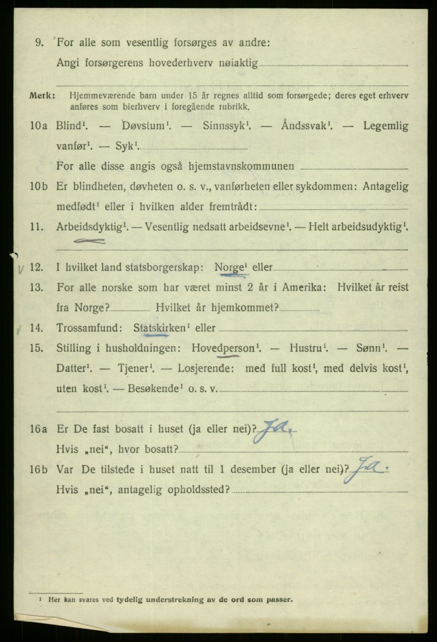 SAB, 1920 census for Bergen, 1920, p. 183430