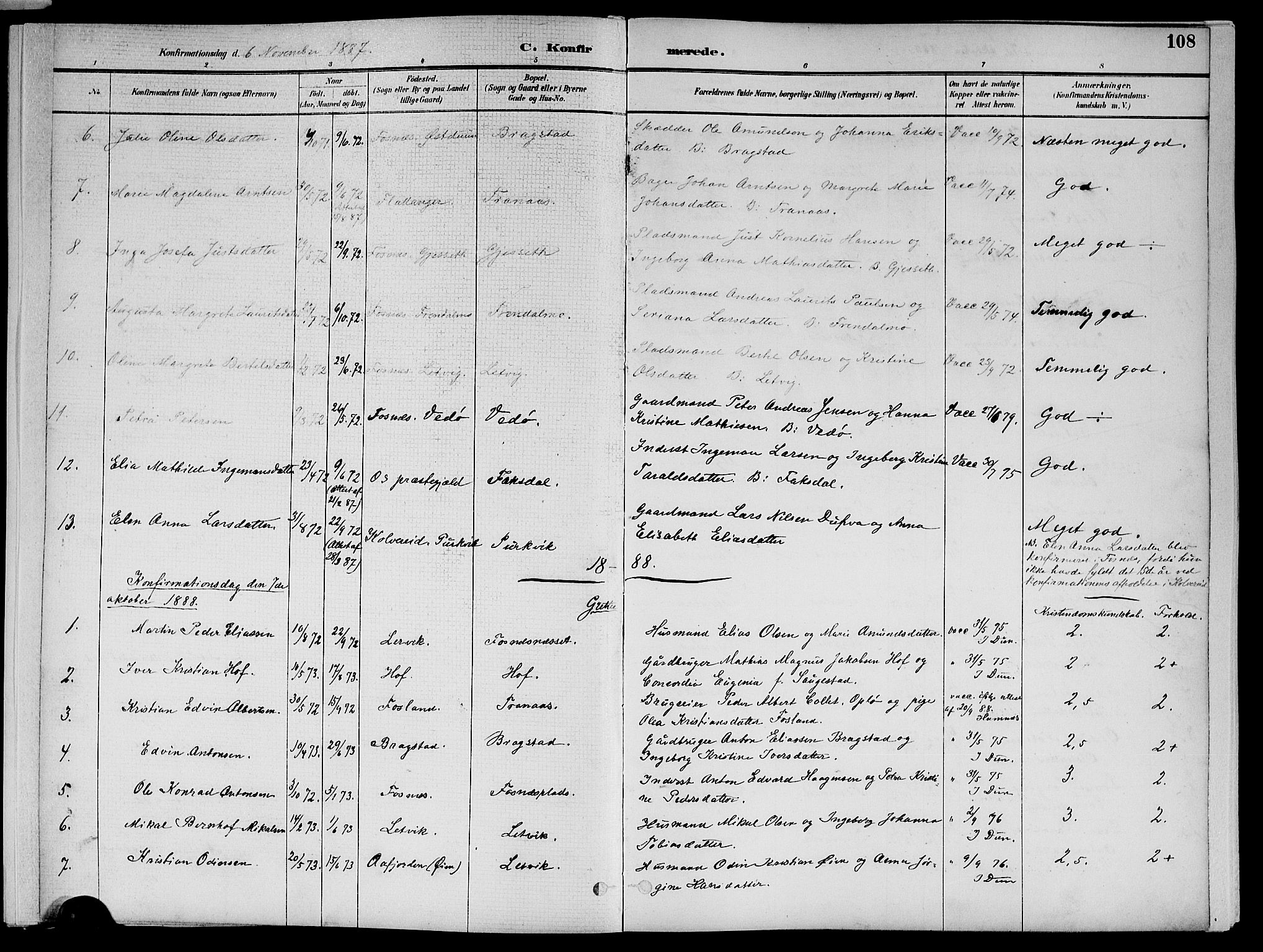 Ministerialprotokoller, klokkerbøker og fødselsregistre - Nord-Trøndelag, SAT/A-1458/773/L0617: Parish register (official) no. 773A08, 1887-1910, p. 108