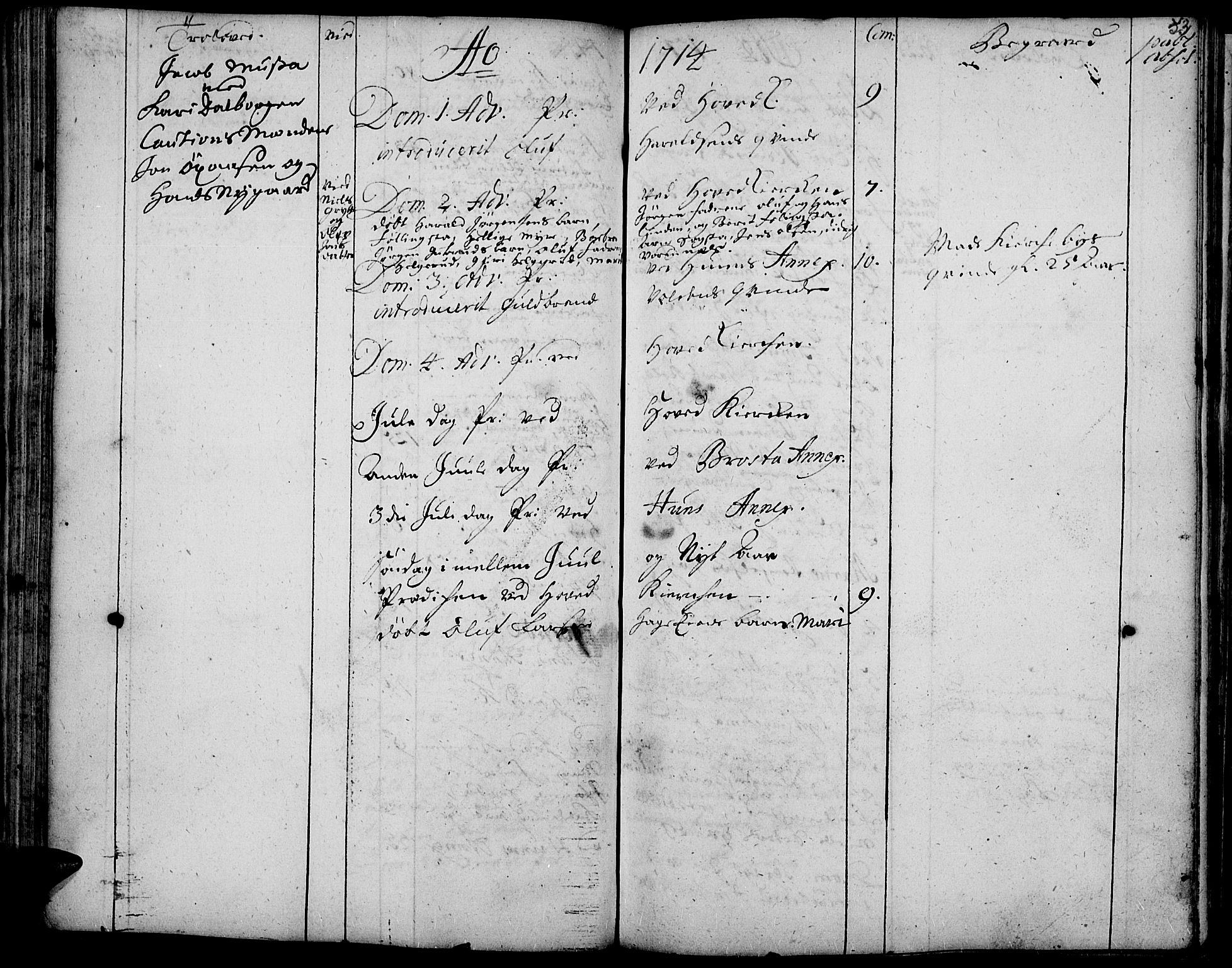 Vardal prestekontor, SAH/PREST-100/H/Ha/Haa/L0001: Parish register (official) no. 1, 1706-1748, p. 53