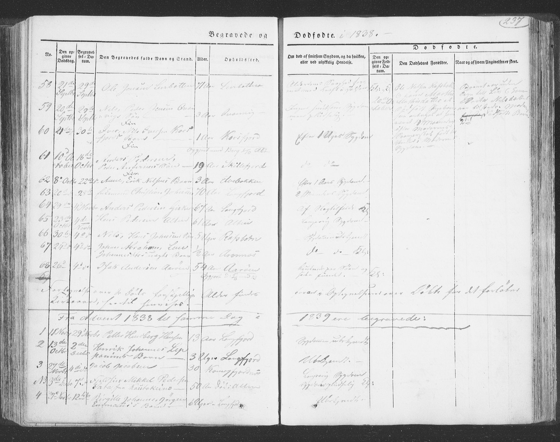 Talvik sokneprestkontor, SATØ/S-1337/H/Ha/L0009kirke: Parish register (official) no. 9, 1837-1852, p. 237