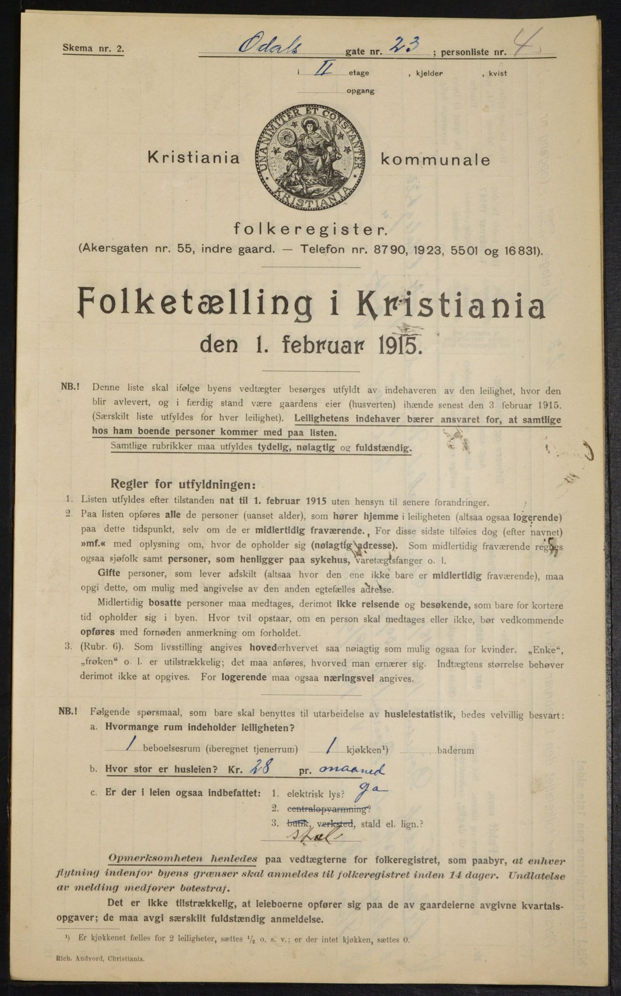 OBA, Municipal Census 1915 for Kristiania, 1915, p. 73837