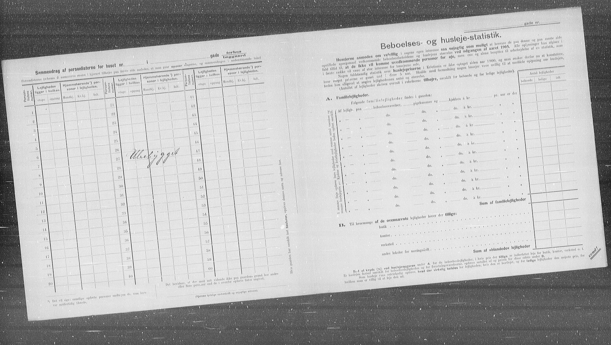 OBA, Municipal Census 1905 for Kristiania, 1905, p. 53486