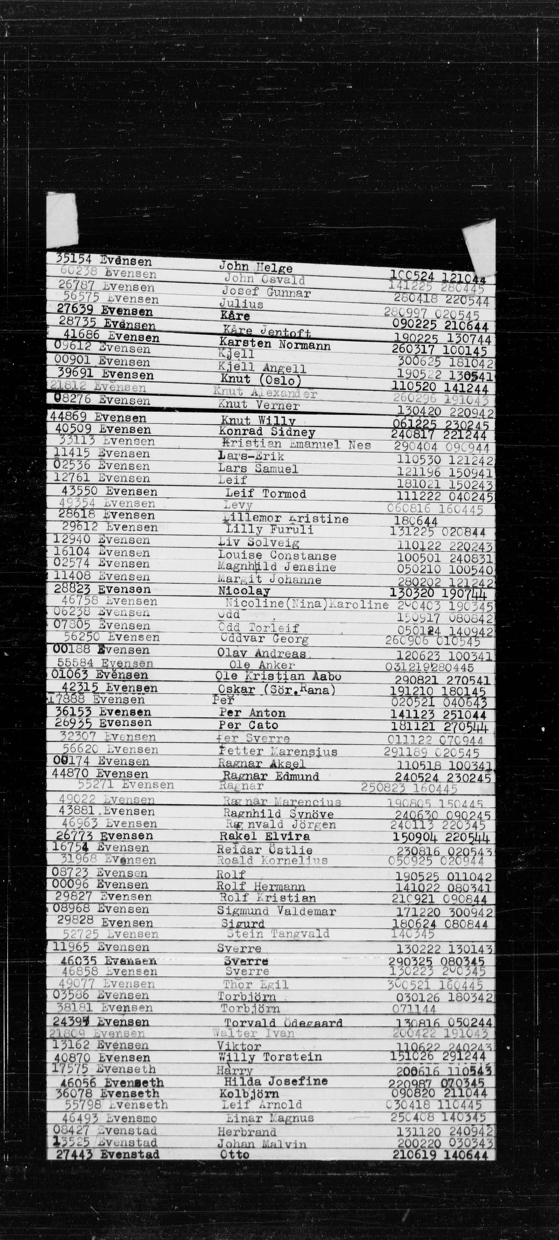 Den Kgl. Norske Legasjons Flyktningskontor, AV/RA-S-6753/V/Va/L0022: Kjesäterkartoteket.  Alfabetisk register, A-Å., 1940-1945, p. 184