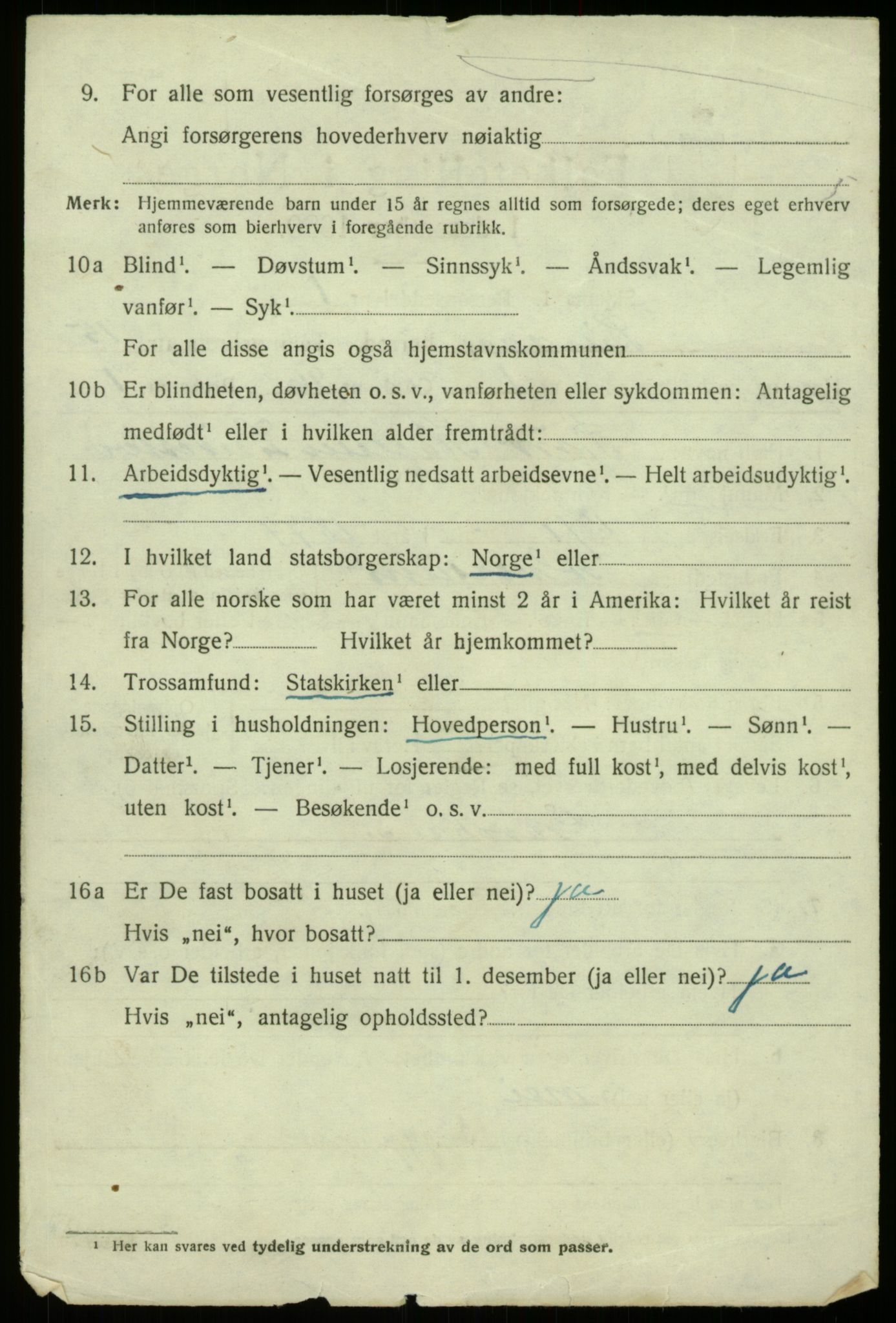 SAB, 1920 census for Lindås, 1920, p. 7542