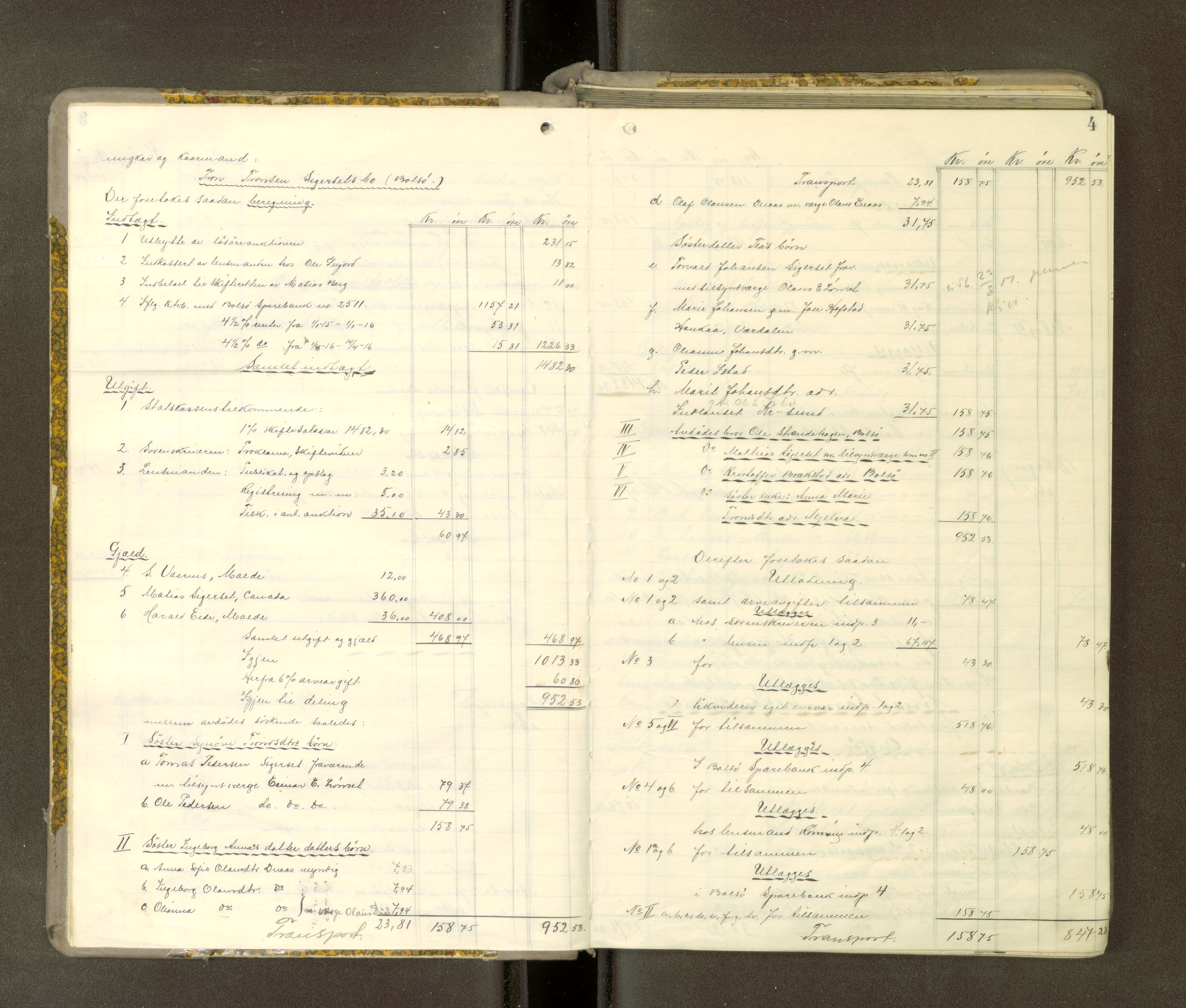 Romsdal sorenskriveri, AV/SAT-A-4149/1/3/3A/L0021: Skifteutlodnings Protokoll 7, 1916-1920, p. 3b-4a