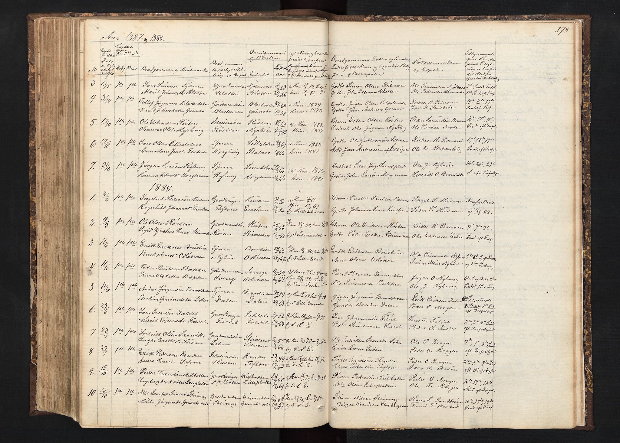 Alvdal prestekontor, SAH/PREST-060/H/Ha/Hab/L0001: Parish register (copy) no. 1, 1857-1893, p. 278