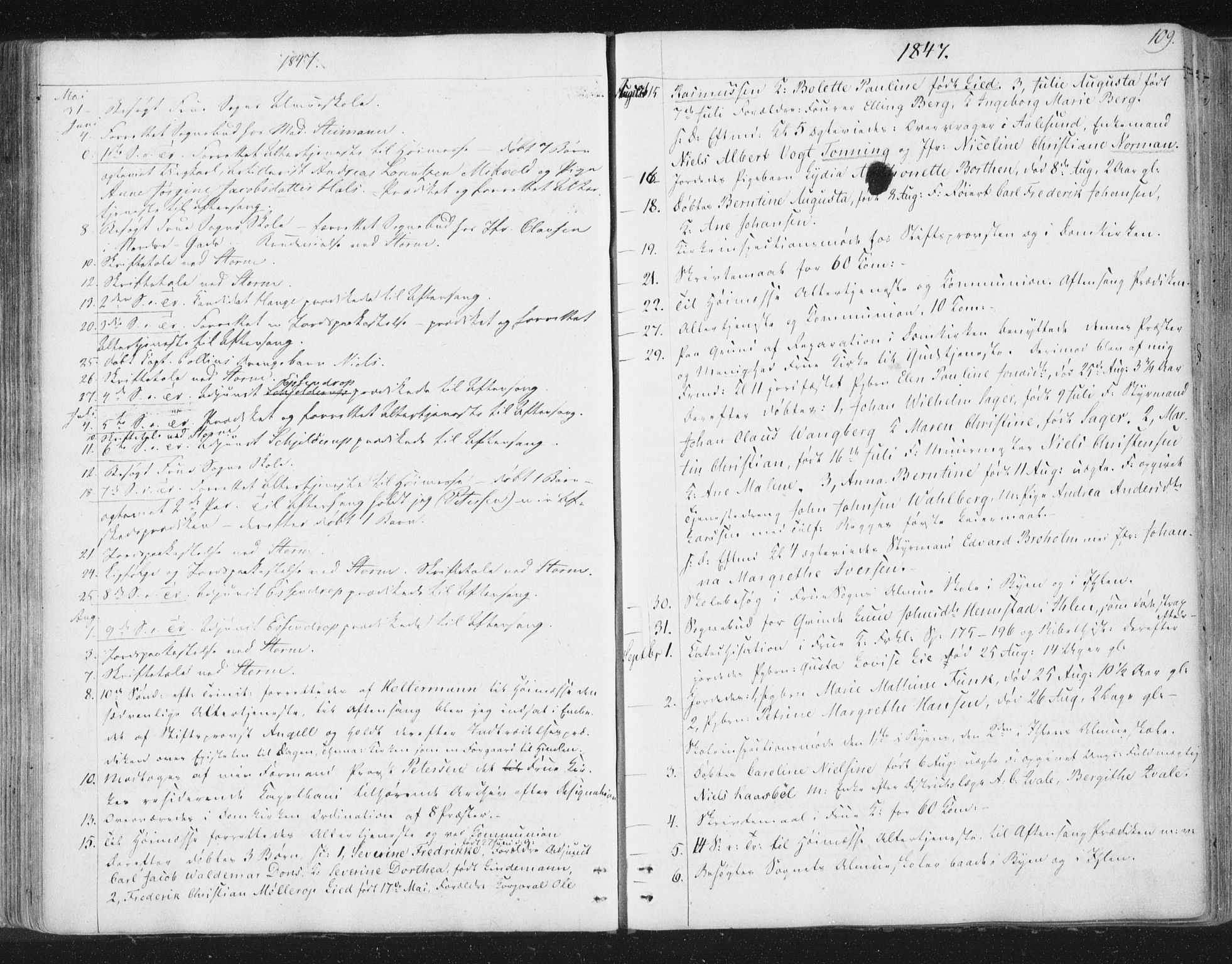 Ministerialprotokoller, klokkerbøker og fødselsregistre - Sør-Trøndelag, SAT/A-1456/602/L0127: Curate's parish register no. 602B01, 1821-1875, p. 109