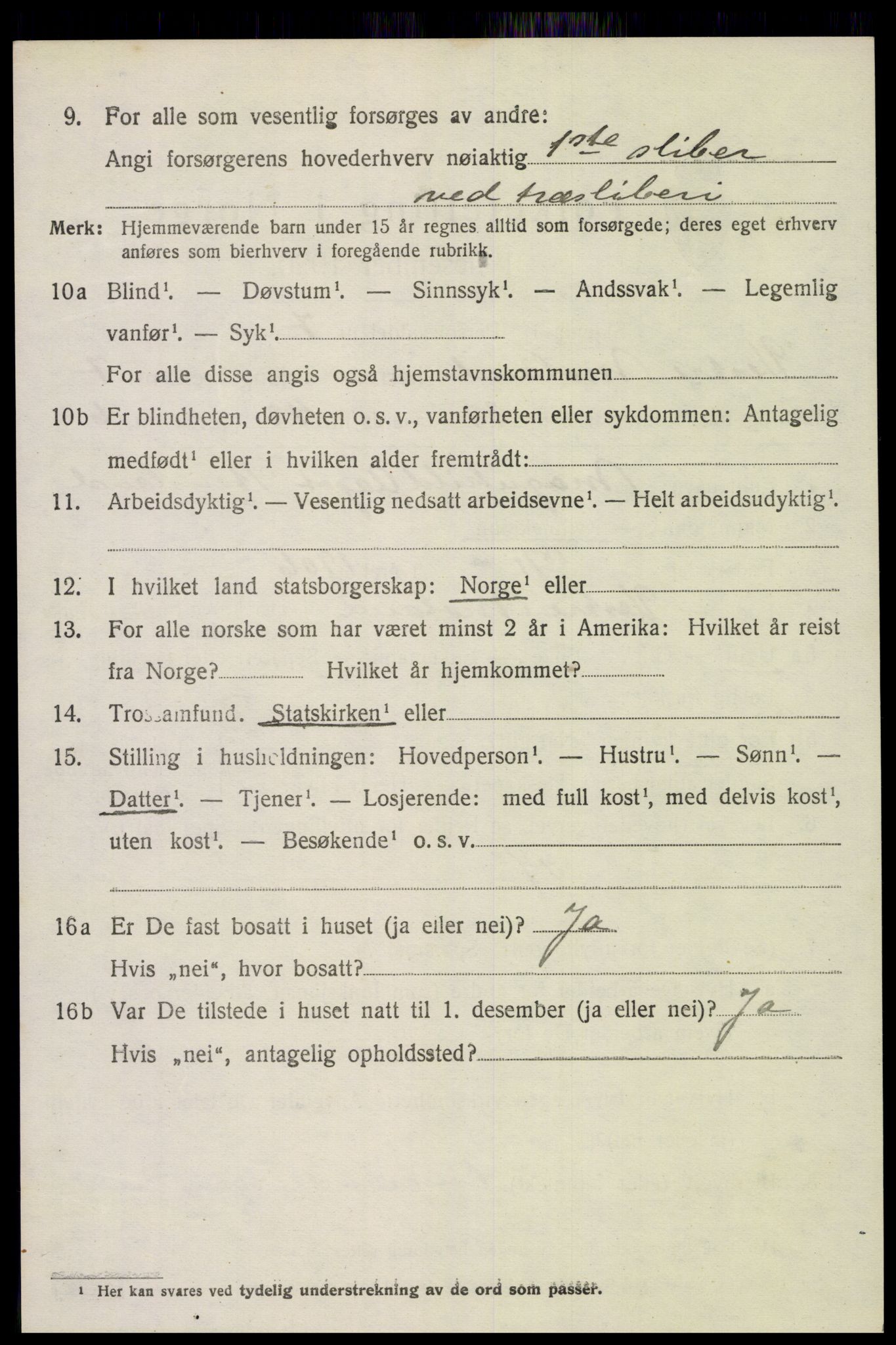 SAK, 1920 census for Vestre Moland, 1920, p. 5182