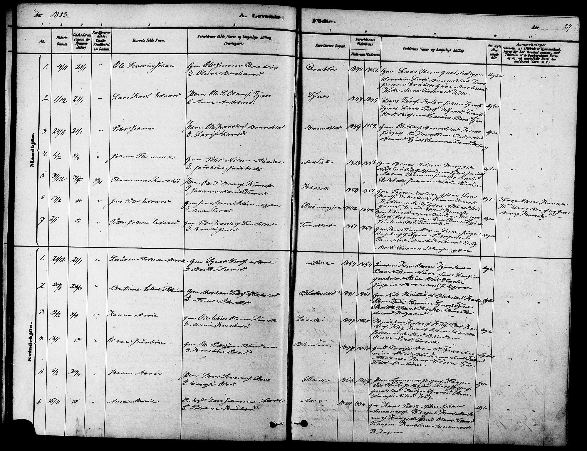 Ministerialprotokoller, klokkerbøker og fødselsregistre - Møre og Romsdal, SAT/A-1454/523/L0339: Parish register (copy) no. 523C02, 1878-1891, p. 27