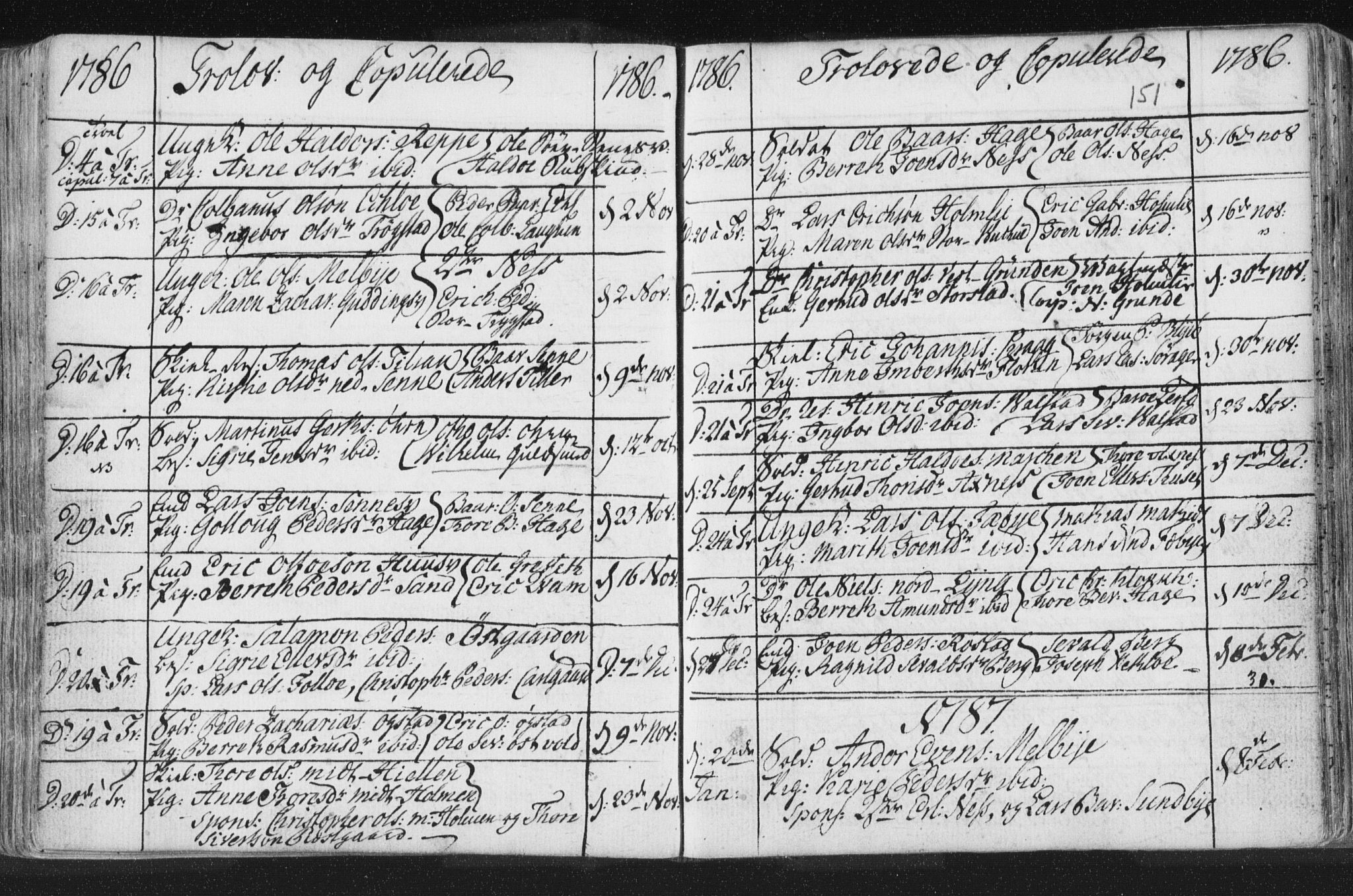 Ministerialprotokoller, klokkerbøker og fødselsregistre - Nord-Trøndelag, SAT/A-1458/723/L0232: Parish register (official) no. 723A03, 1781-1804, p. 151